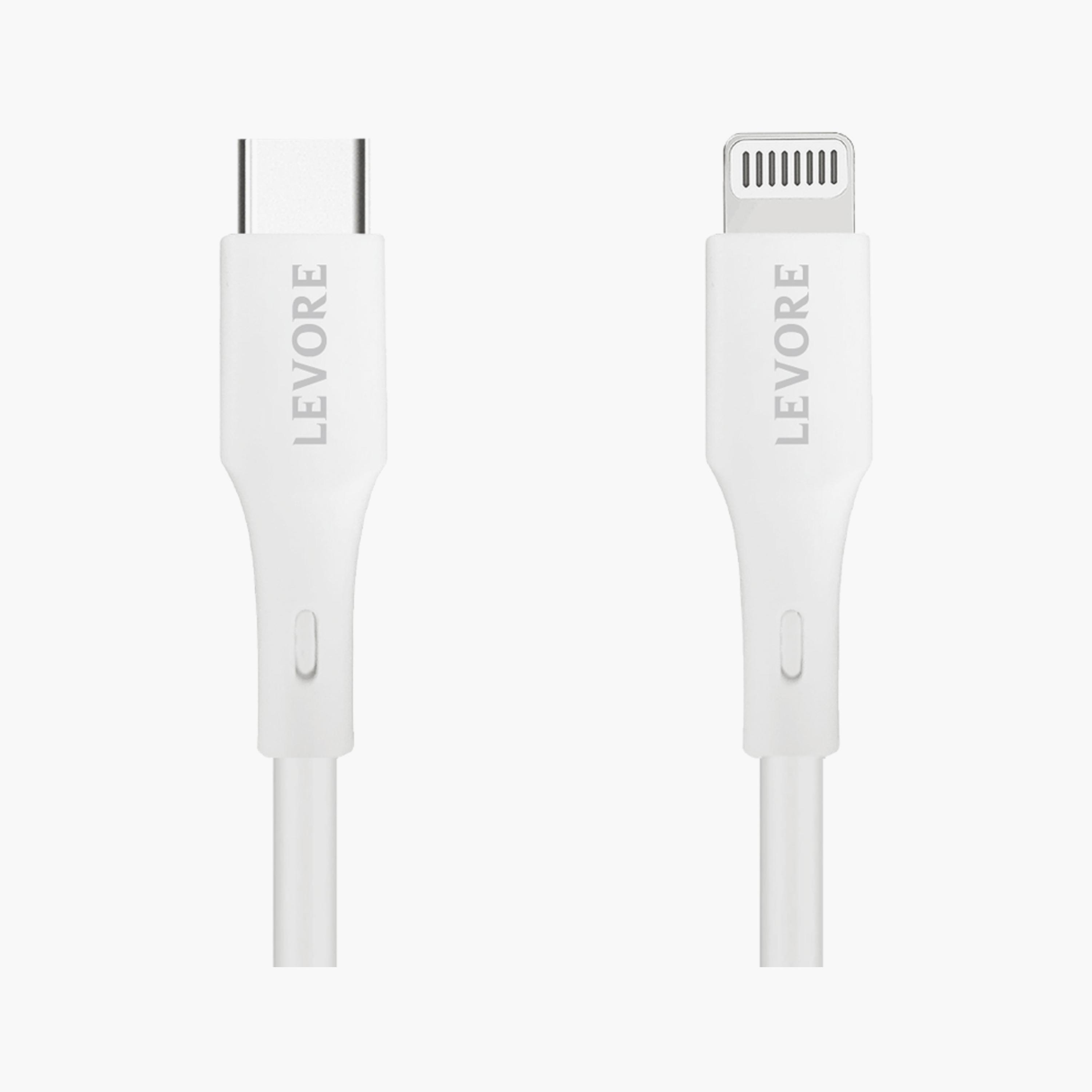 Levore USB-C to Lightning Cable MFI Certified TPE 1.8m - White | LC4121-WH-electronics-portabledevices-image-1