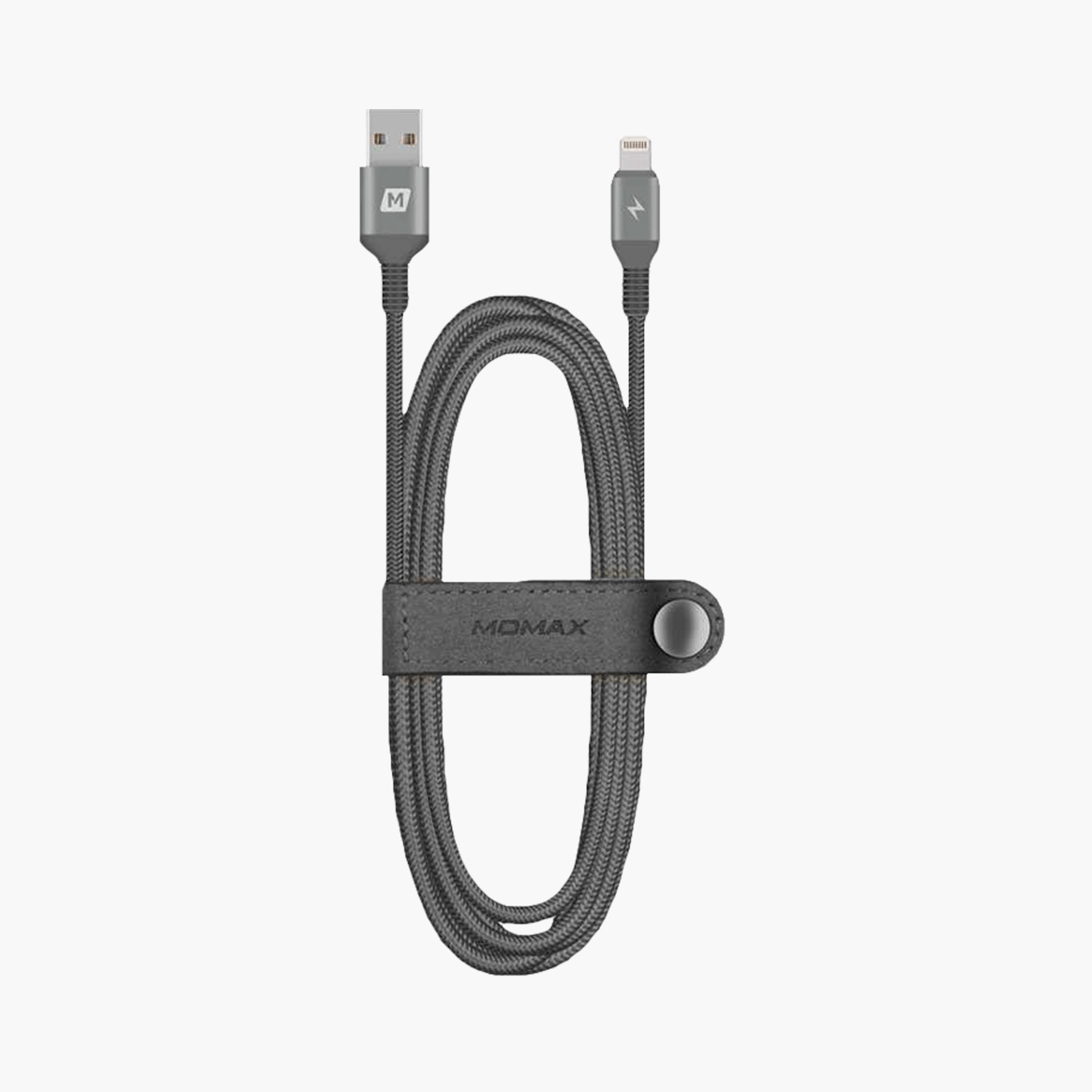 Momax Elite iPhone USB Cable Triple Braided 1.2m - Black | DL11D-electronics-portabledevices-image-1