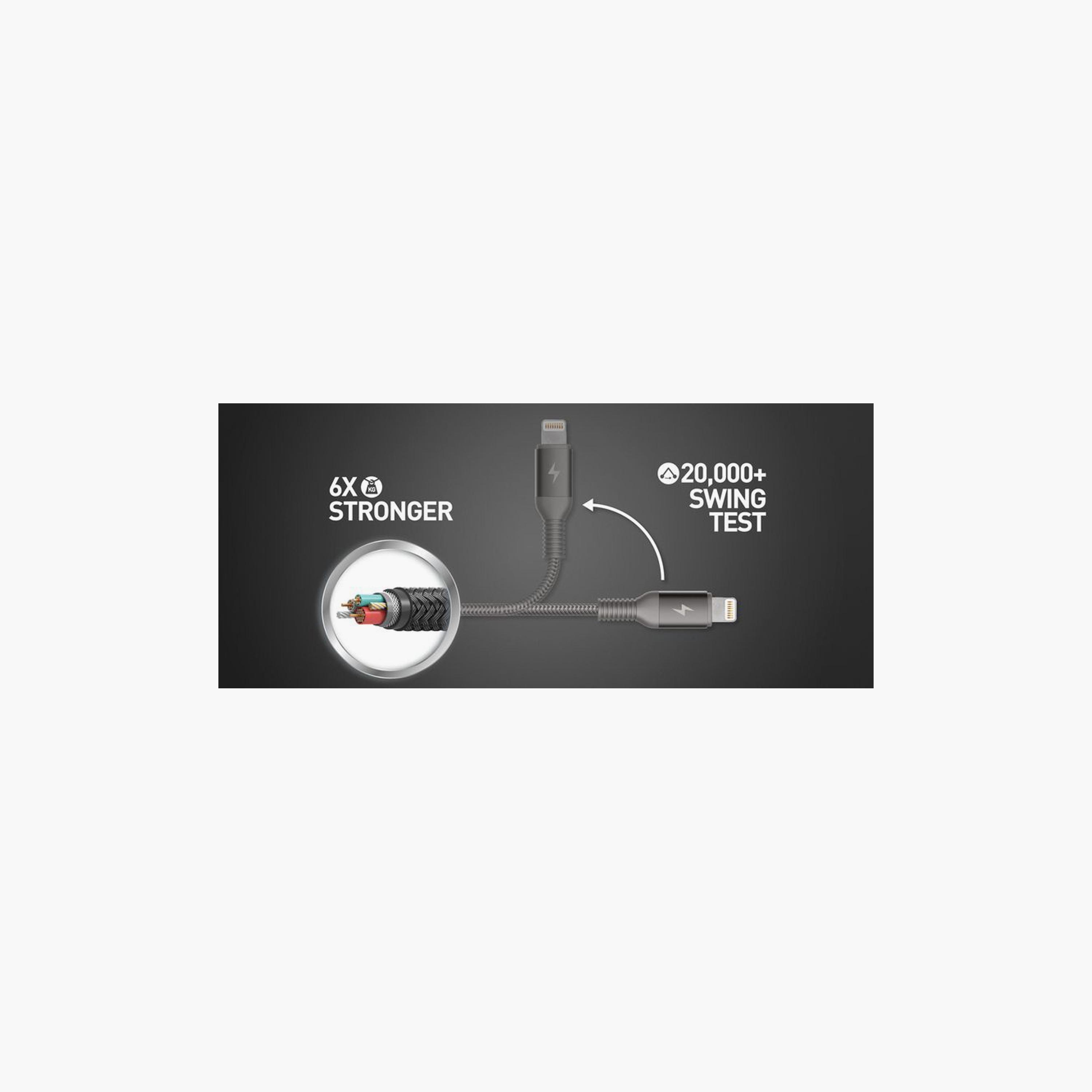 Momax Elite iPhone USB Cable Triple Braided 1.2m - Black | DL11D-electronics-portabledevices-image-4