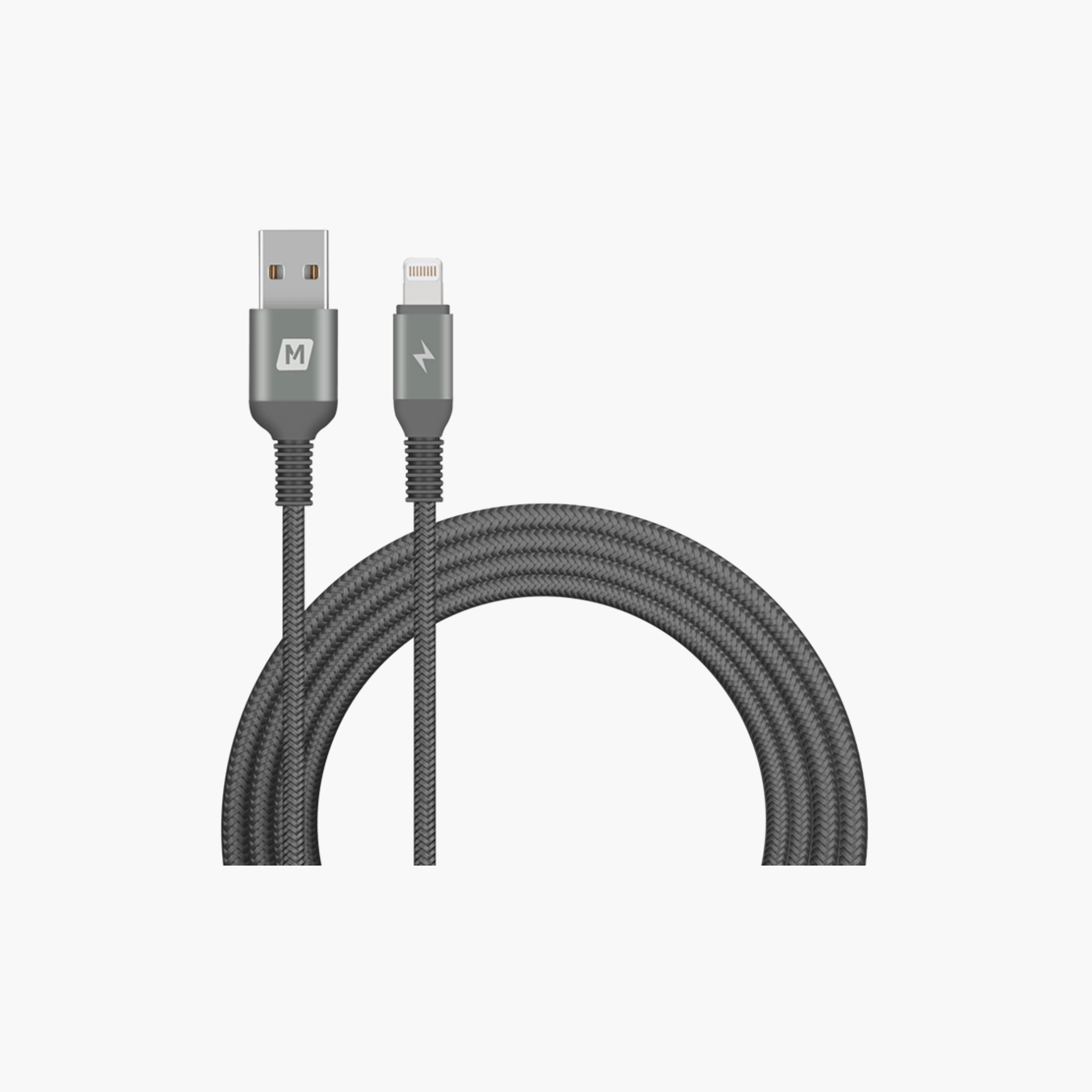 Momax Elite iPhone USB Cable Triple Braided 2m - Black | DL13D-electronics-portabledevices-image-1