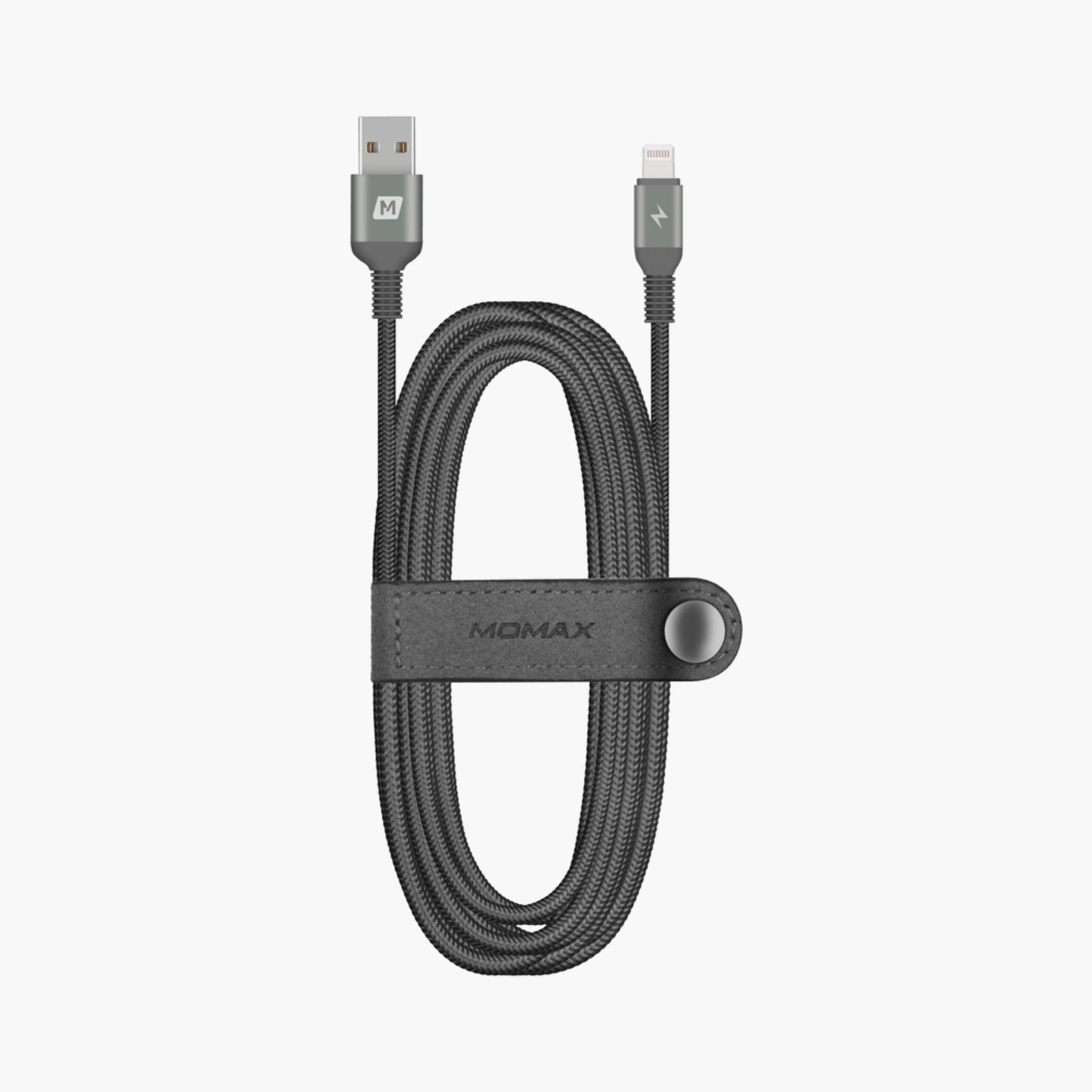 Momax Elite iPhone USB Cable Triple Braided 2m - Black | DL13D-electronics-portabledevices-image-2