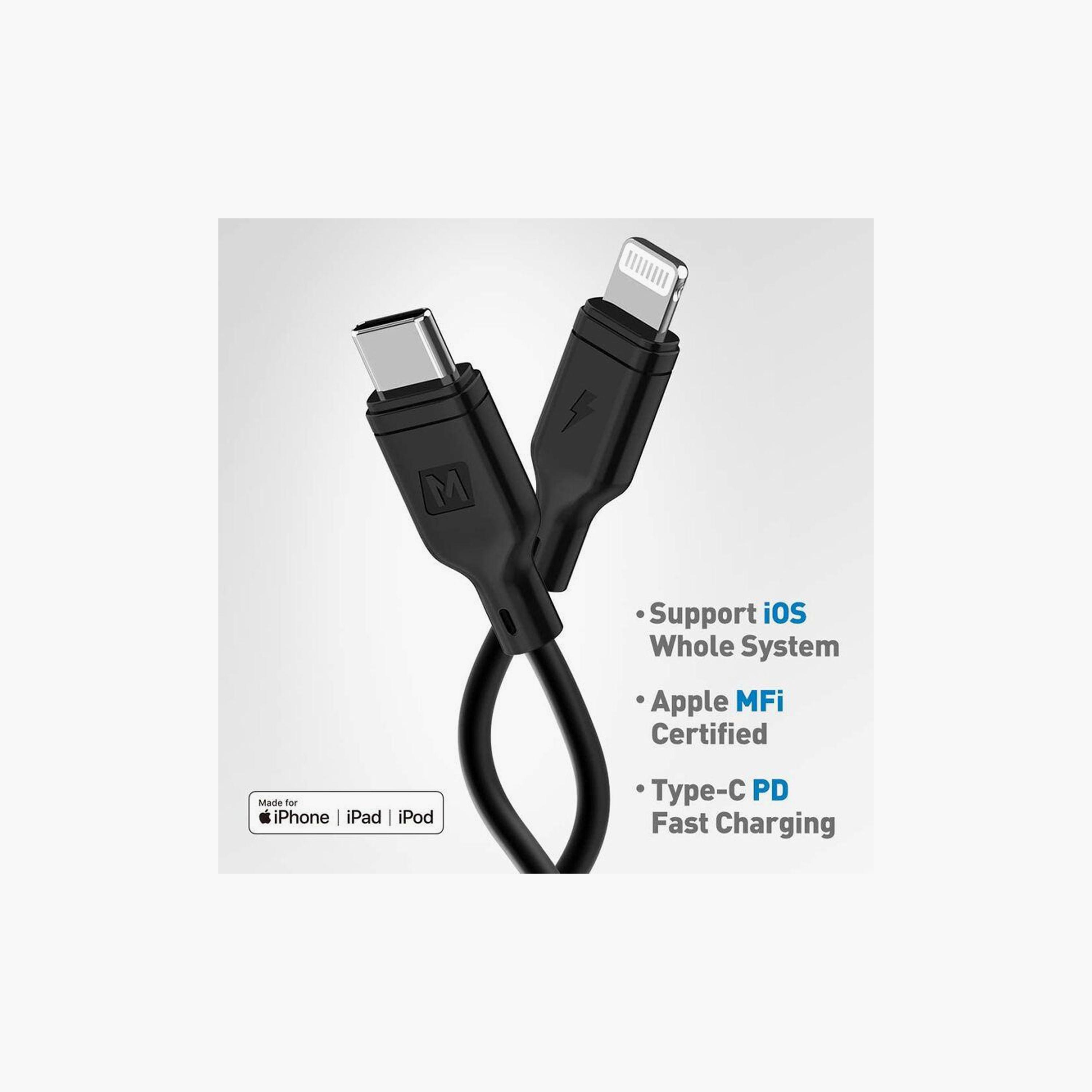 Momax ZERO Cable Type-C to iPhone 1.2m - Black | DL36D-electronics-portabledevices-image-3