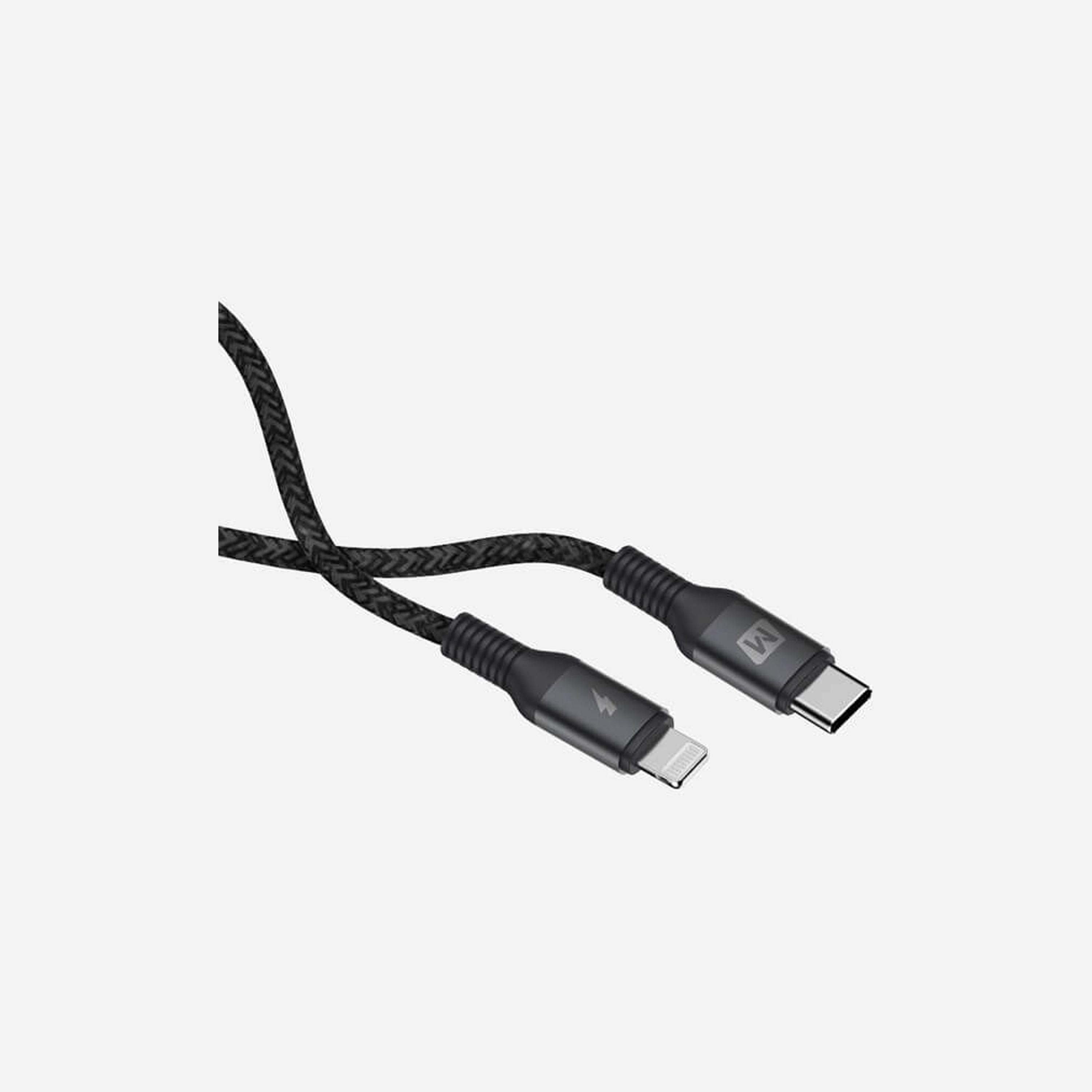 Momax Cable Elite Type-C to iPhone Fabric 2.2m - Black | DL32D-electronics-portabledevices-image-3