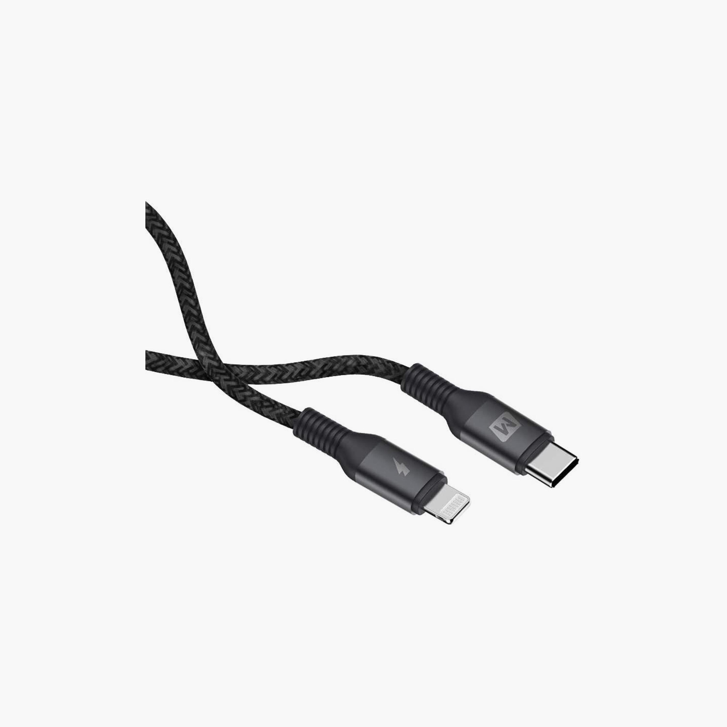 Momax Cable Elite Type-C to iPhone Fabric 1.2m - Black | DL31D-electronics-portabledevices-image-3