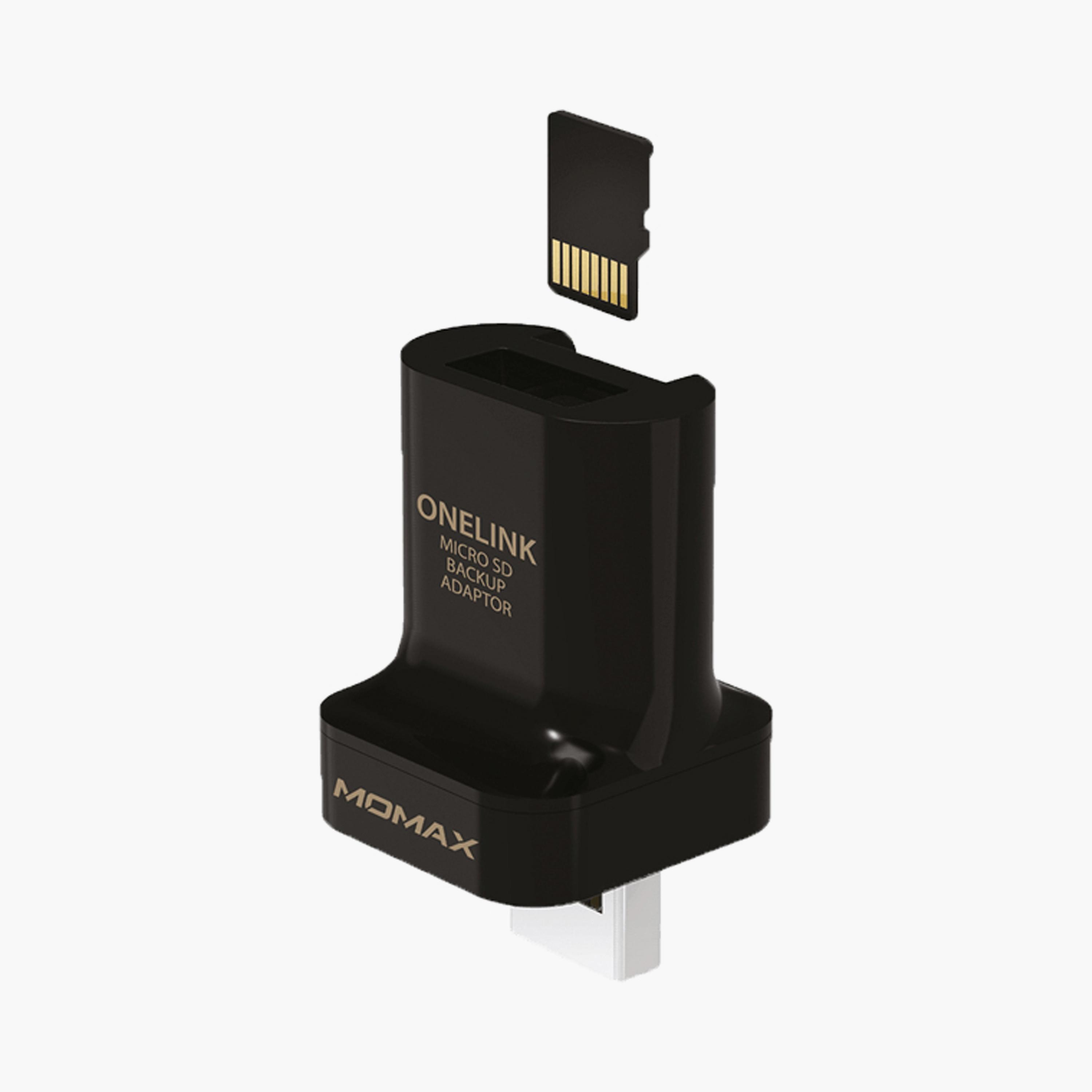 Momax Adaptor ONE Link Micro SD Backup - Black | CL2D-electronics-portabledevices-image-1