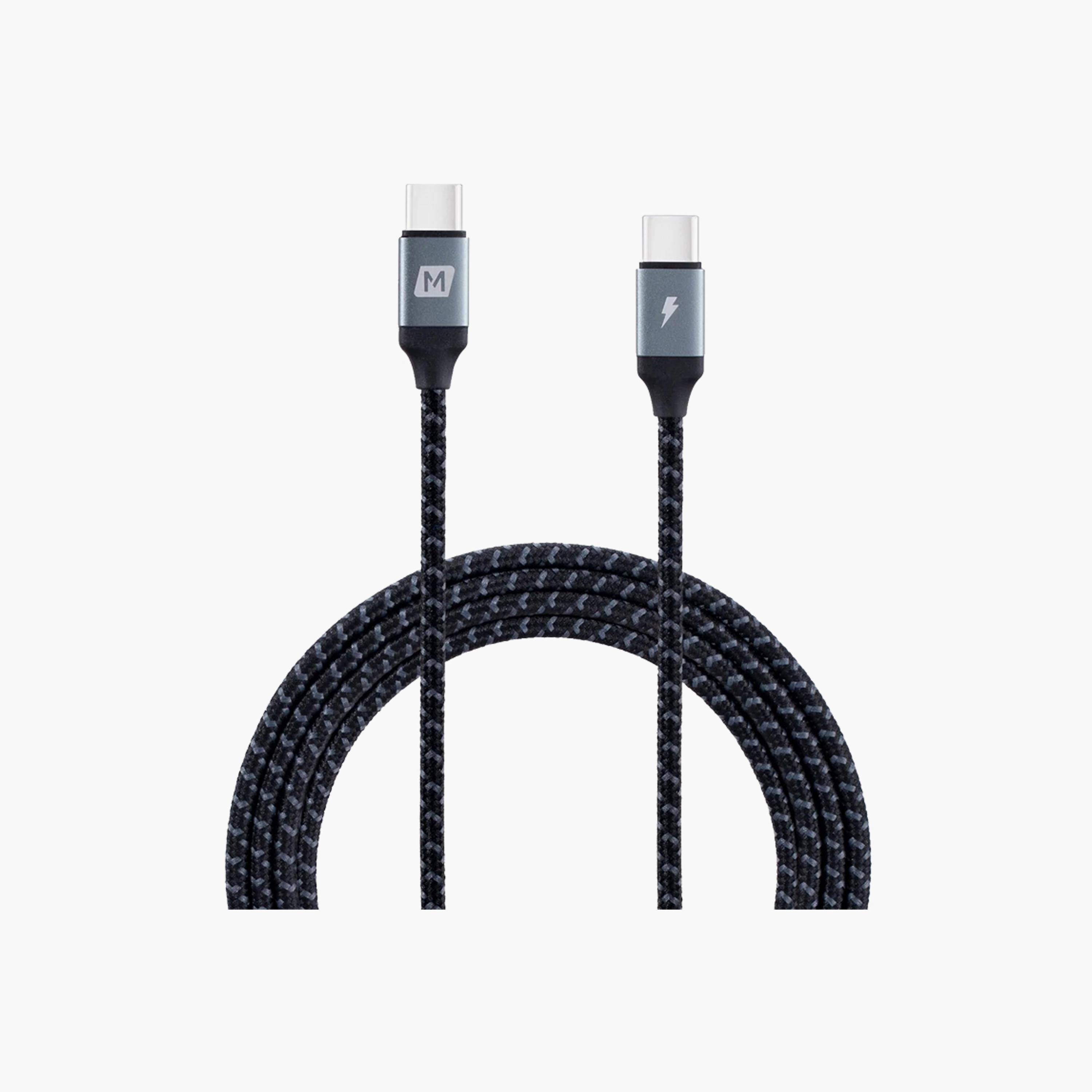 Momax Zero USB-C to USB-C 60W PD Braided Charging Cable 2m Supports 3A Output - Black | DC18E-electronics-portabledevices-image-1