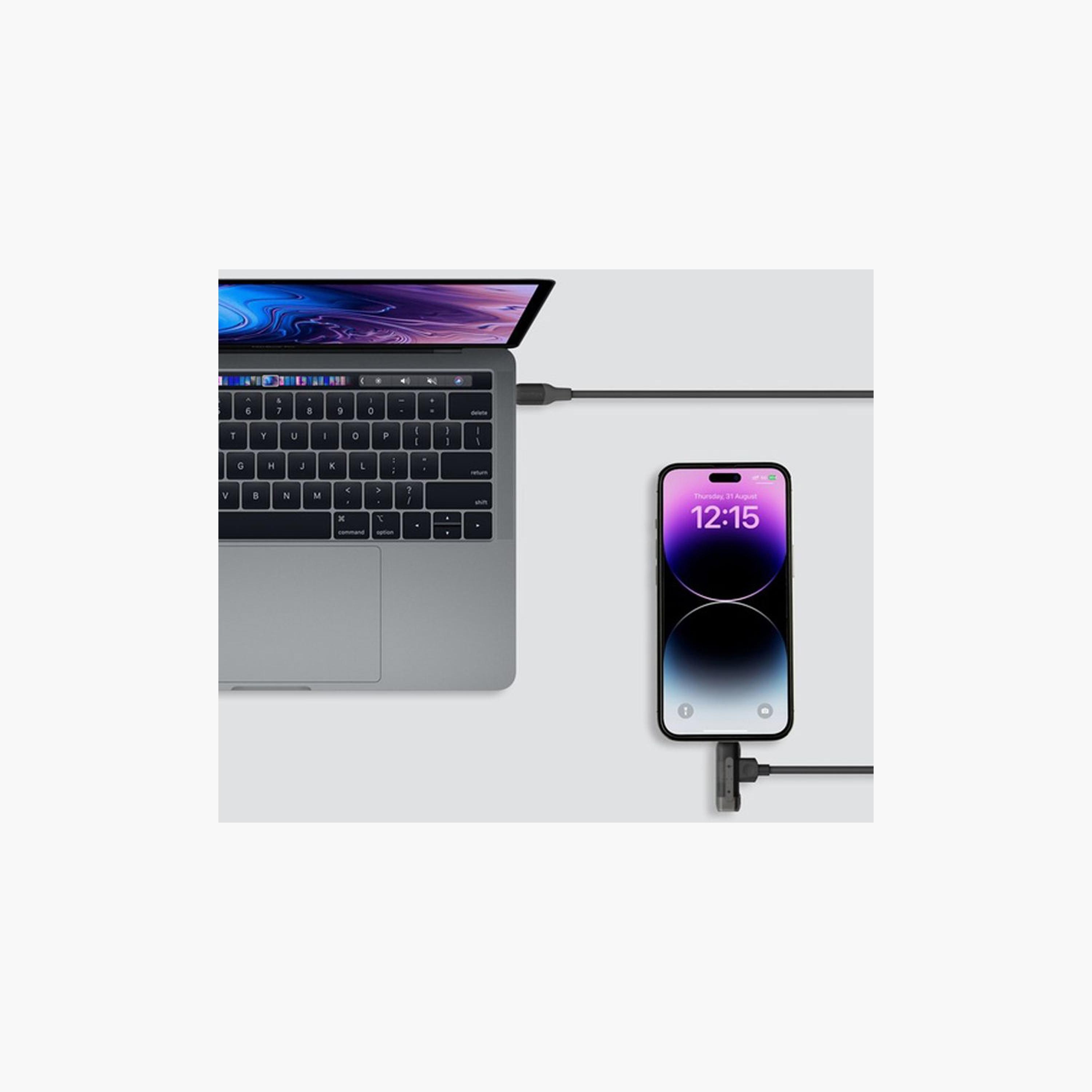 Momax 1-Link Flow Duo 2in1 USB-C To USB-C and Lightning Braided Cable 1.5m - Black | DL56D-electronics-portabledevices-image-3