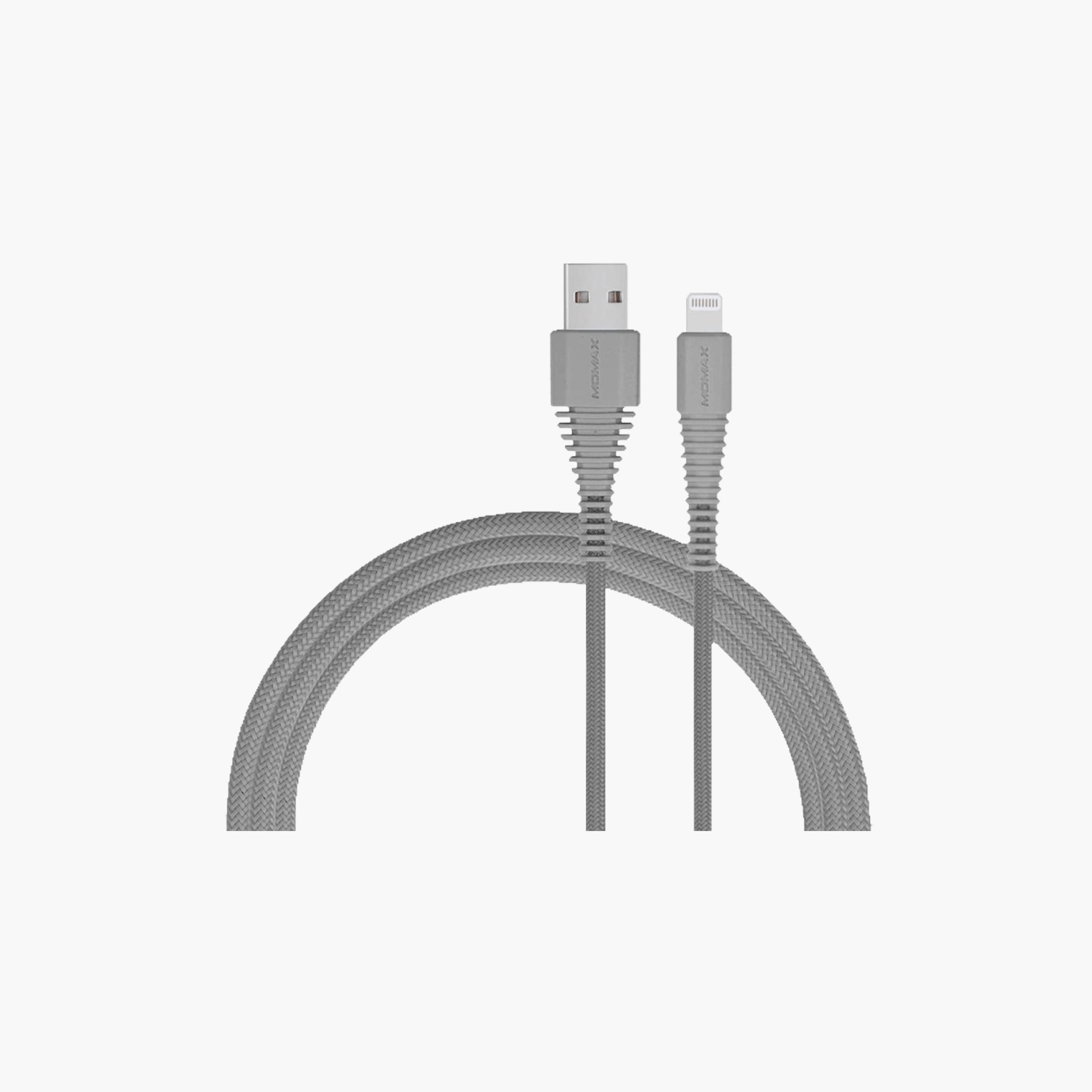 Momax Tough link iPhone USB Cable 1.2m - Grey | DL8A-electronics-portabledevices-image-1