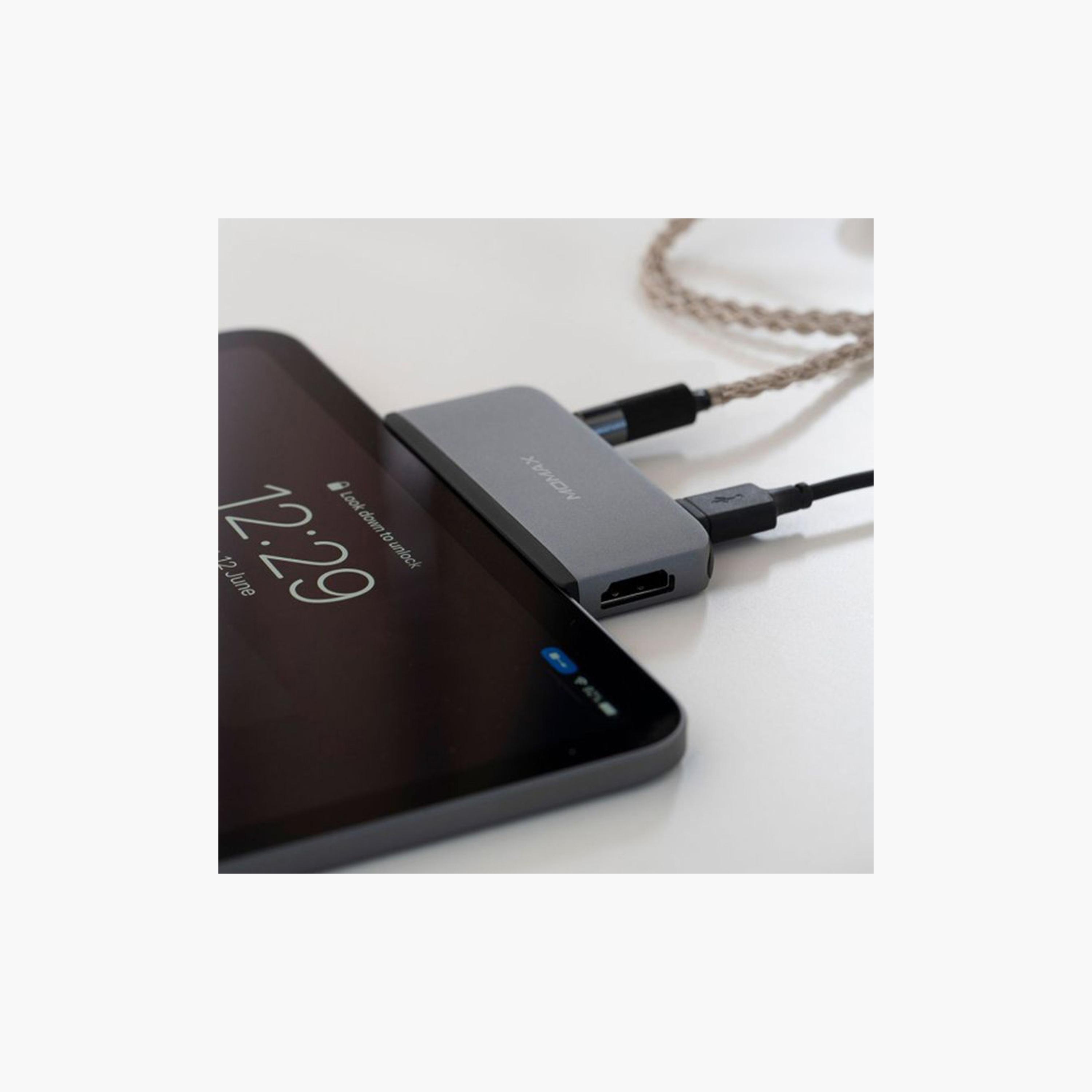 Momax One Link 4 in 1 Type-C Hub (PD, HDMI, USB, AUX Port) - Dark Grey | DH11E-electronics-portabledevices-image-5