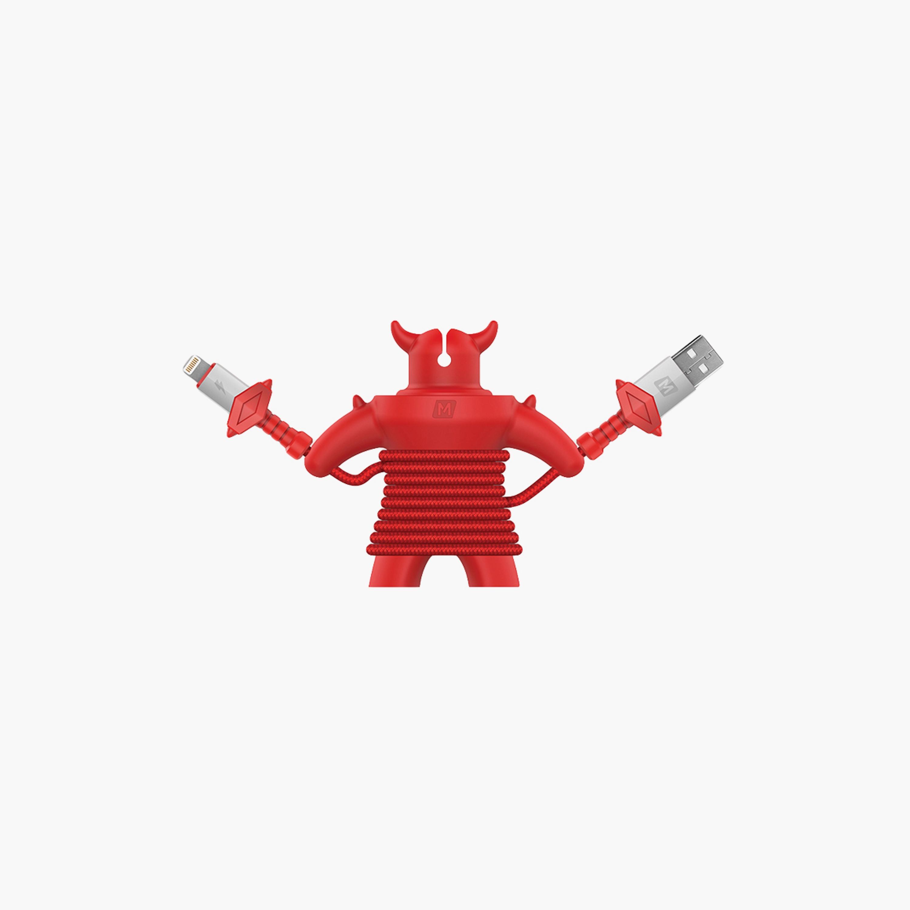 Momax Cable Play Warrior iPhone 1.2m - Red | DL20R-electronics-portabledevices-image-1
