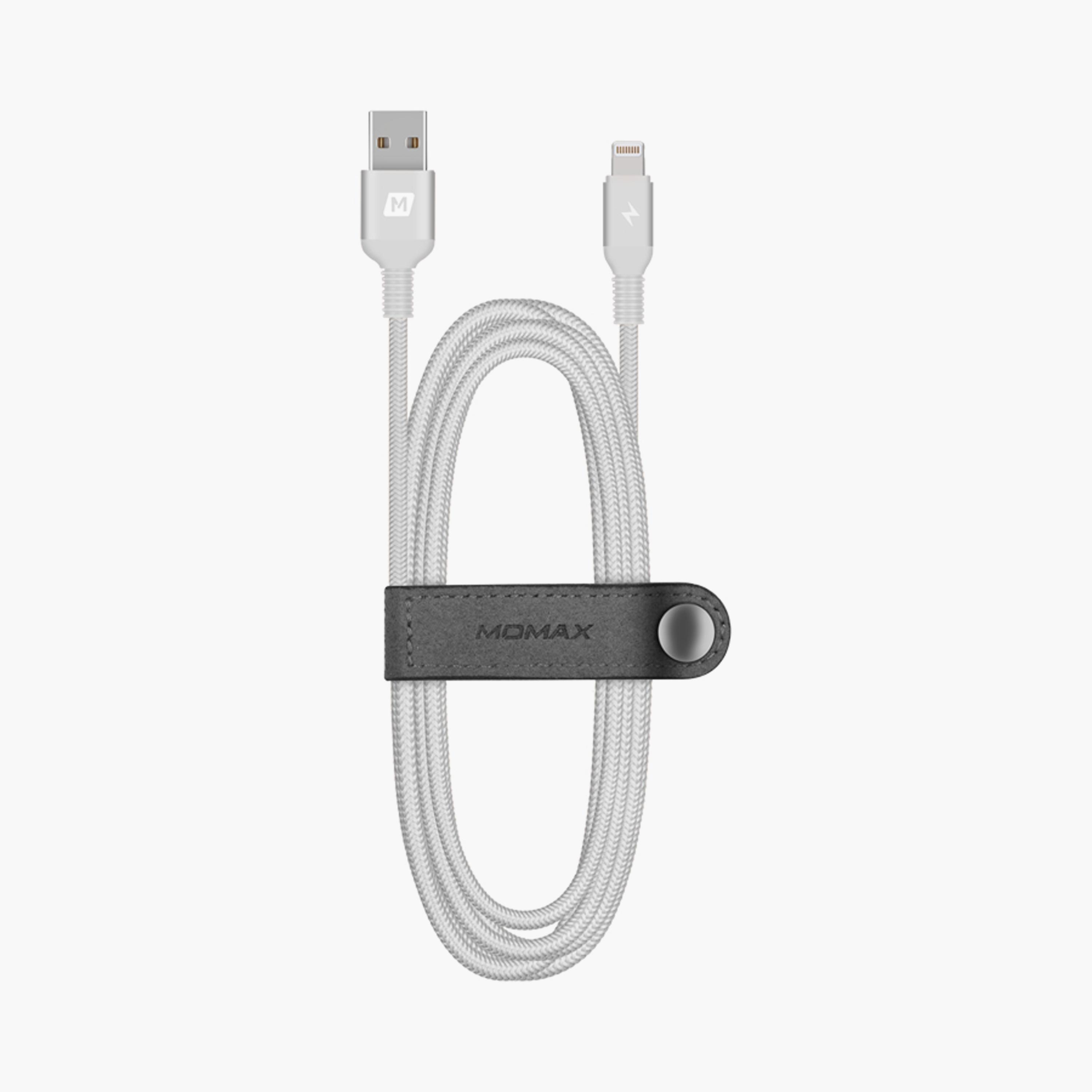 Momax Elite iPhone USB Cable Triple Braided 1.2m - Silver | DL11S-electronics-portabledevices-image-1