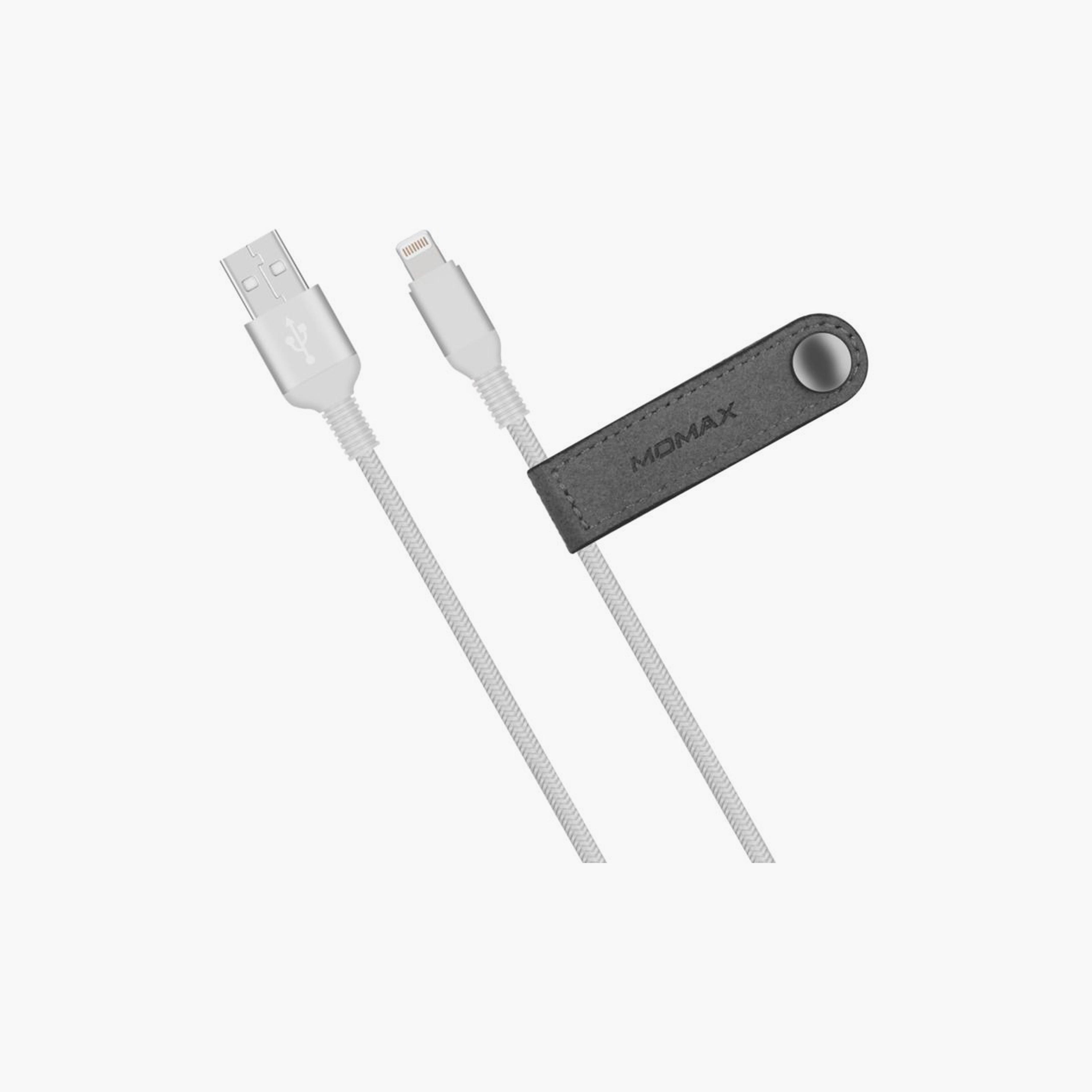 Momax Elite iPhone USB Cable Triple Braided 1.2m - Silver | DL11S-electronics-portabledevices-image-2