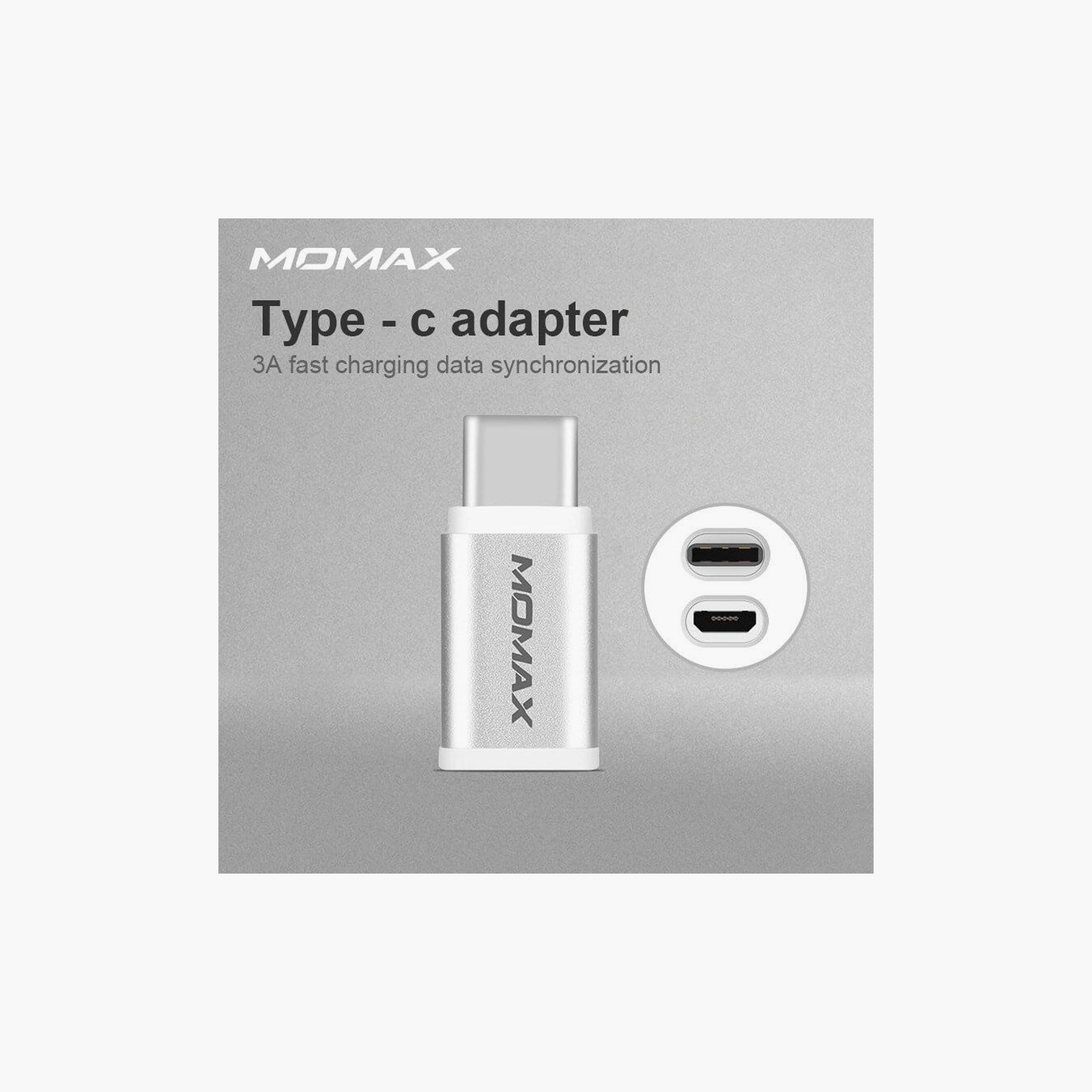 Momax Adapter Micro USB to Type-C - Silver | DMTS-electronics-portabledevices-image-2