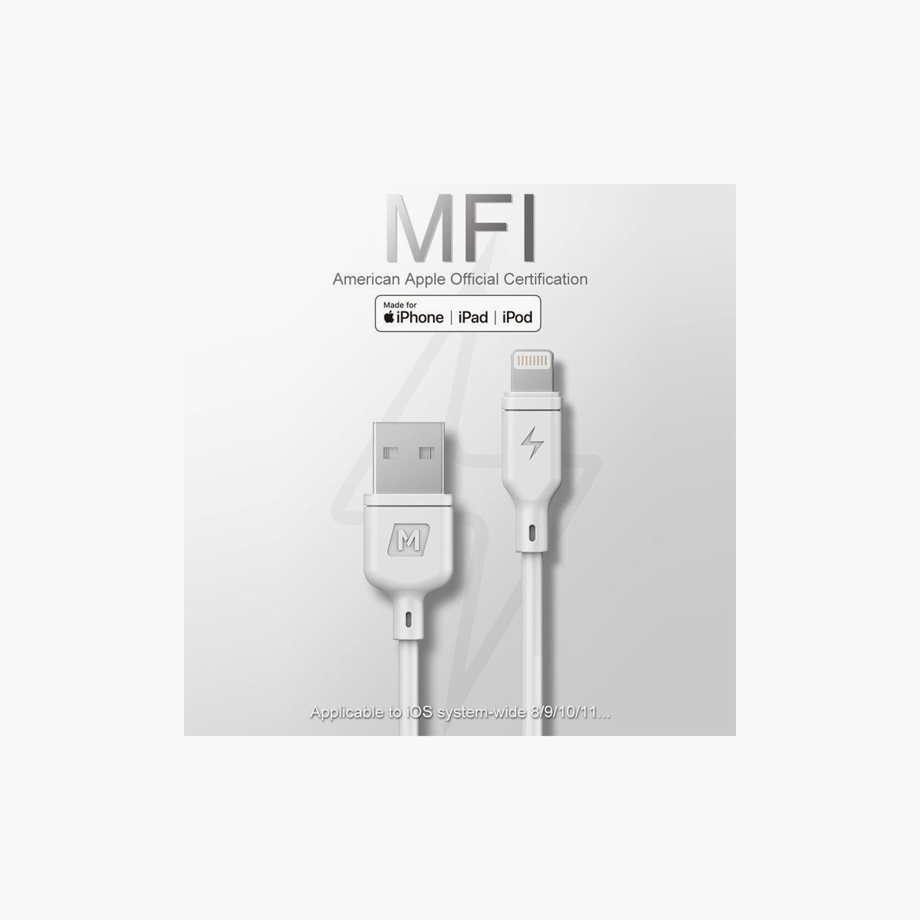Momax ZERO Cable iPhone to USB 1m - White | DL16W-electronics-portabledevices-image-2