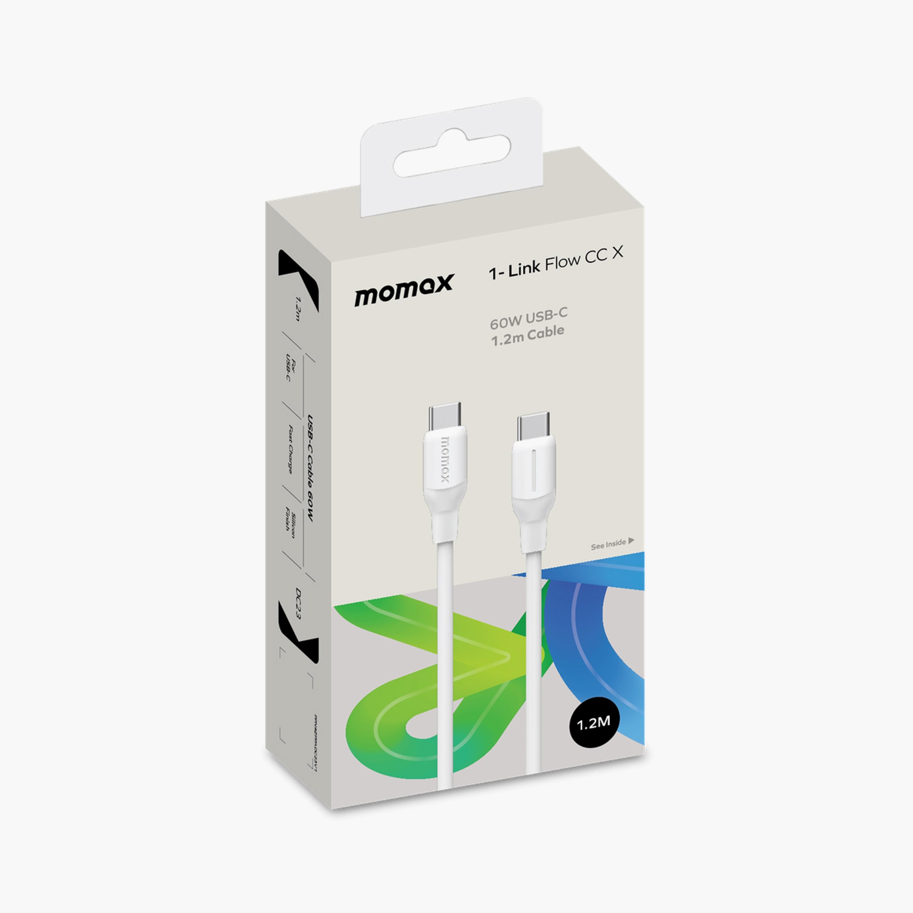 Momax 1-Link Flow CC X USB-C to USB-C Cable 1.2m 60W - White | DC23W-electronics-portabledevices-image-4