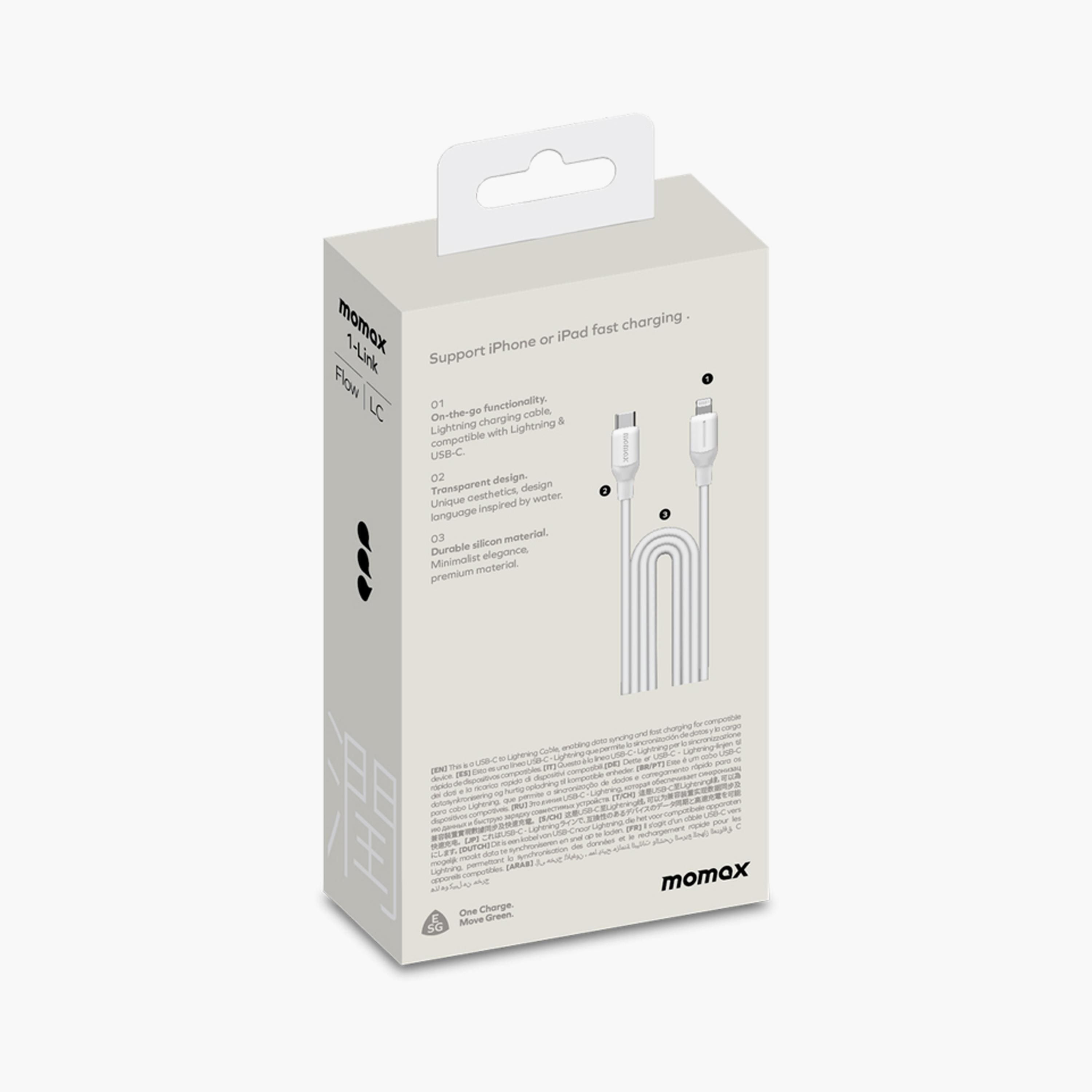 Momax 1-Link Flow CL USB-C to Lightning Cable 1.2m - White | DL53W-electronics-portabledevices-image-4