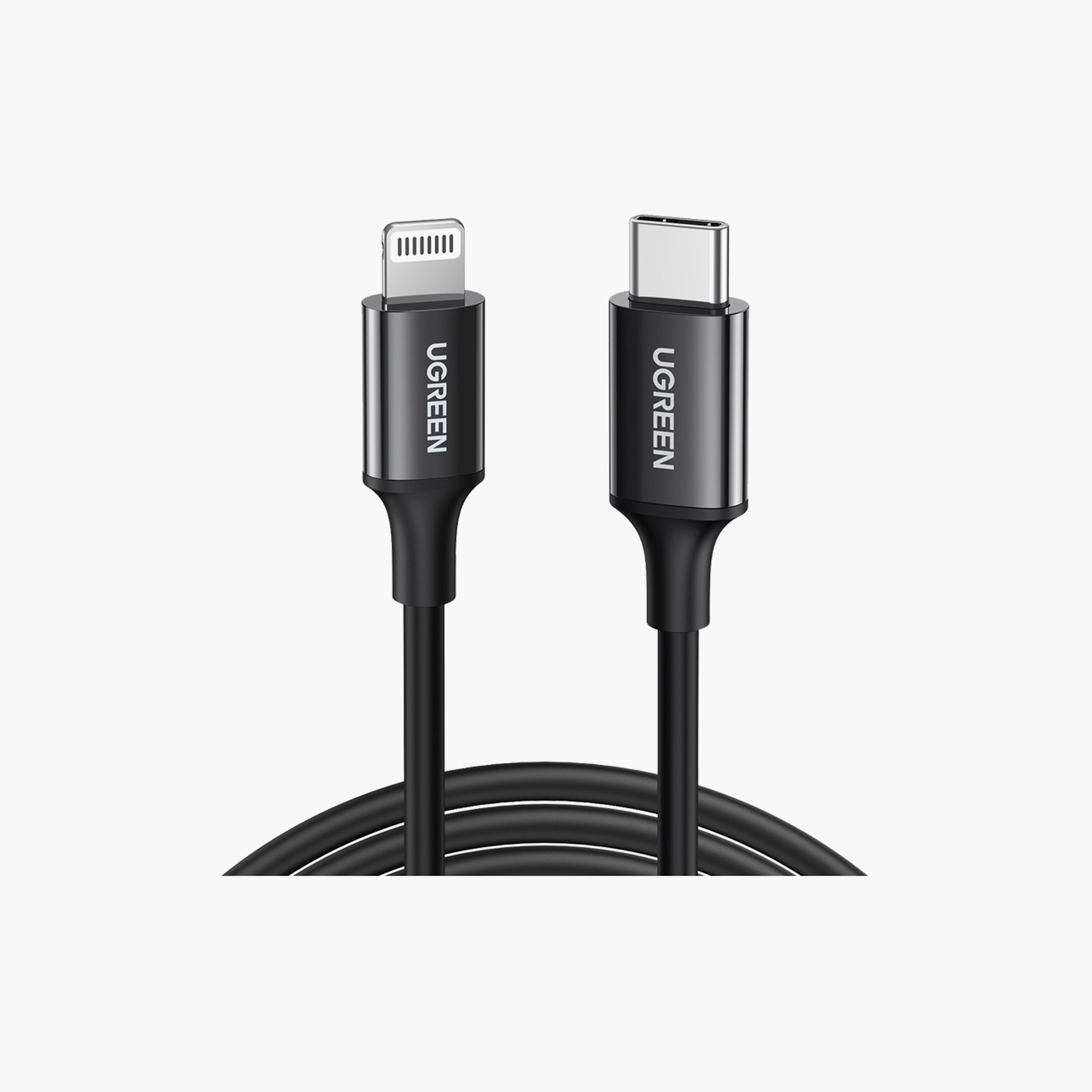 UGREEN Charging and Sync Data Cable USB-C to Lightning 1m - Black | 60751-electronics-portabledevices-image-1