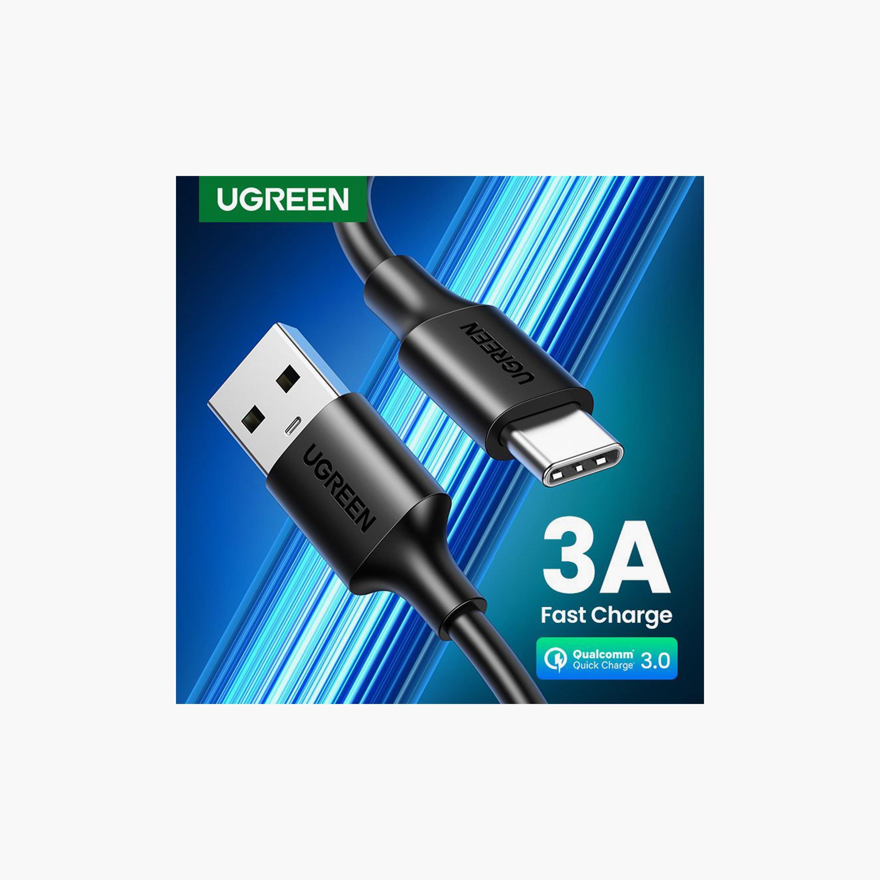 UGREEN USB-A 2.0 Male to USB-C Male Cable with Nickel-Plated Connector 3m - Black | 60826-electronics-portabledevices-image-3