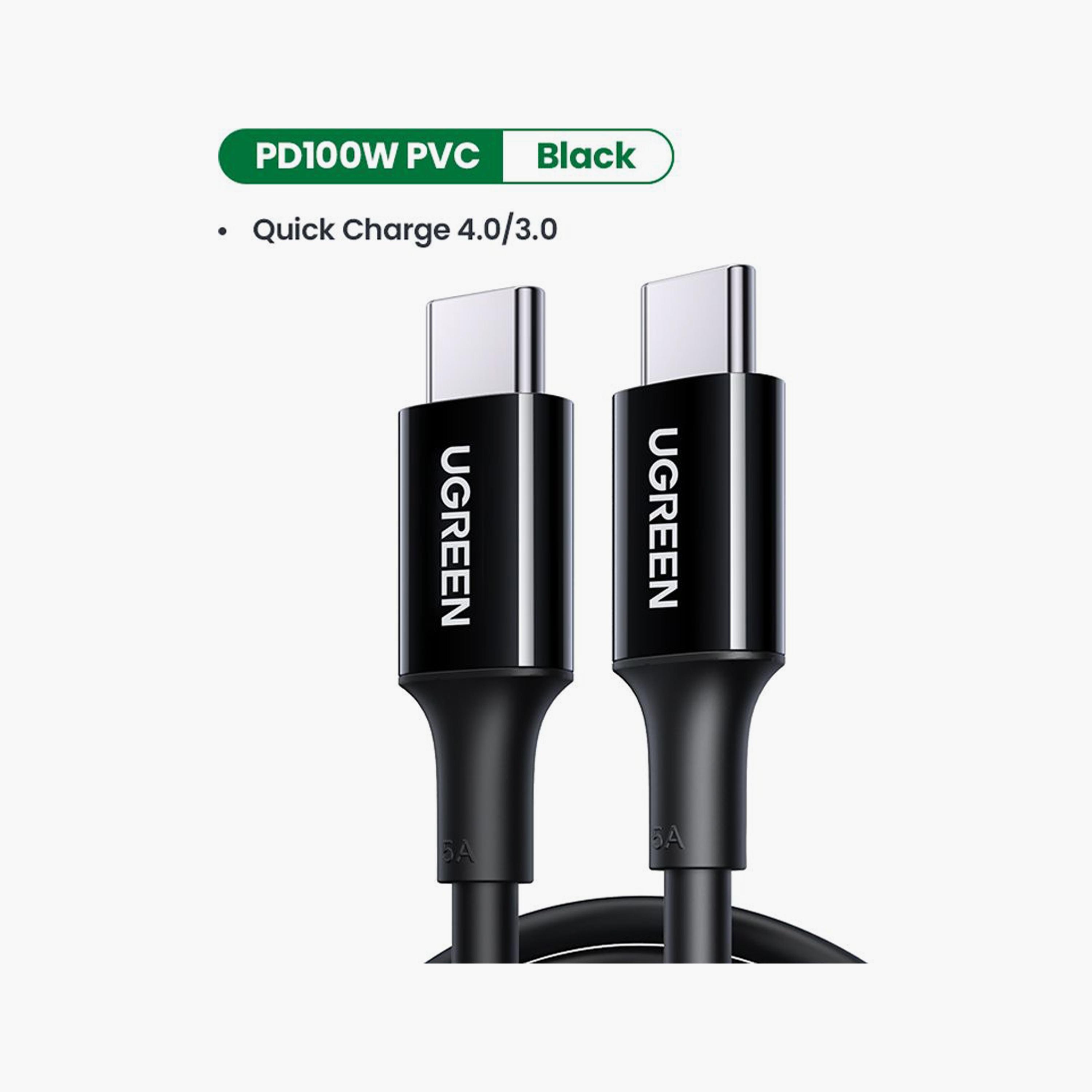 UGREEN USB-C 2.0 Charging Cable 100W 2m - Black | 80372-electronics-portabledevices-image-2
