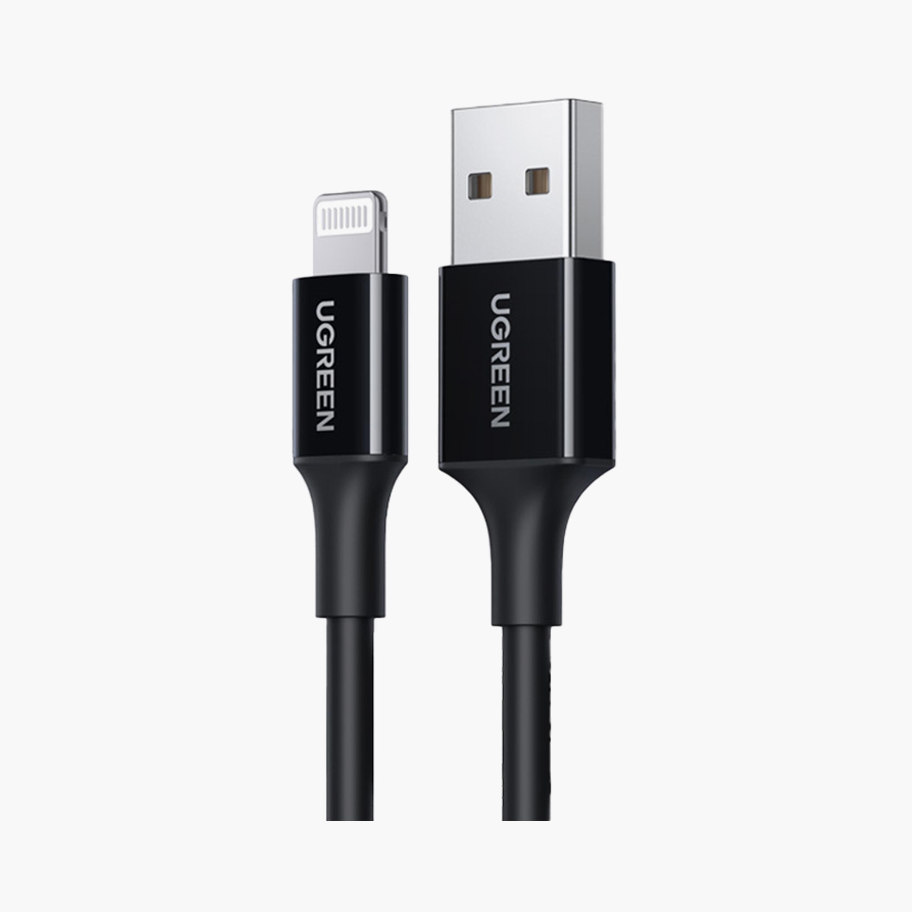 UGREEN Charging and Sync Data Cable USB to Lightning 1m - Black | 80822-electronics-portabledevices-image-1