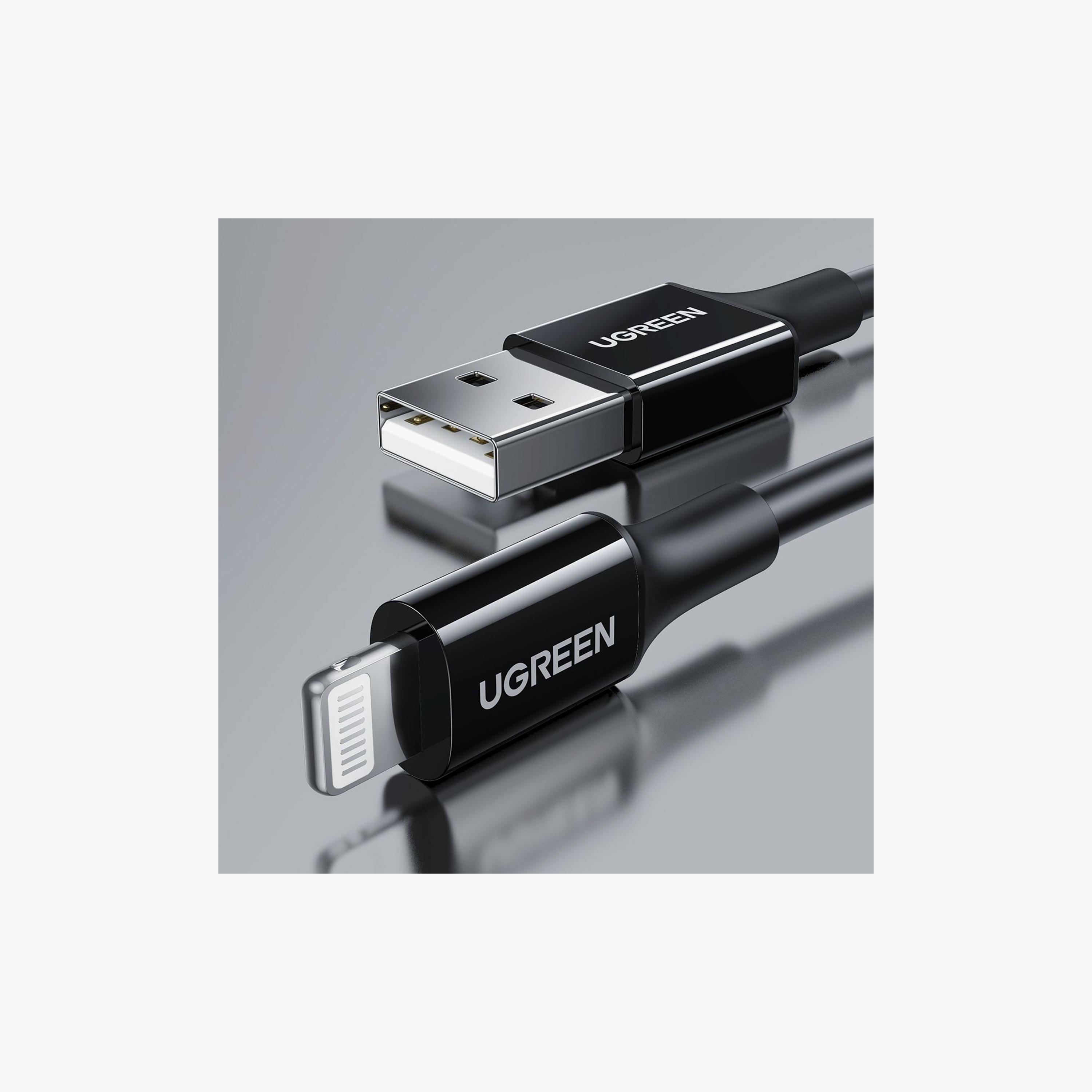 UGREEN Charging and Sync Data Cable USB to Lightning 1m - Black | 80822-electronics-portabledevices-image-5