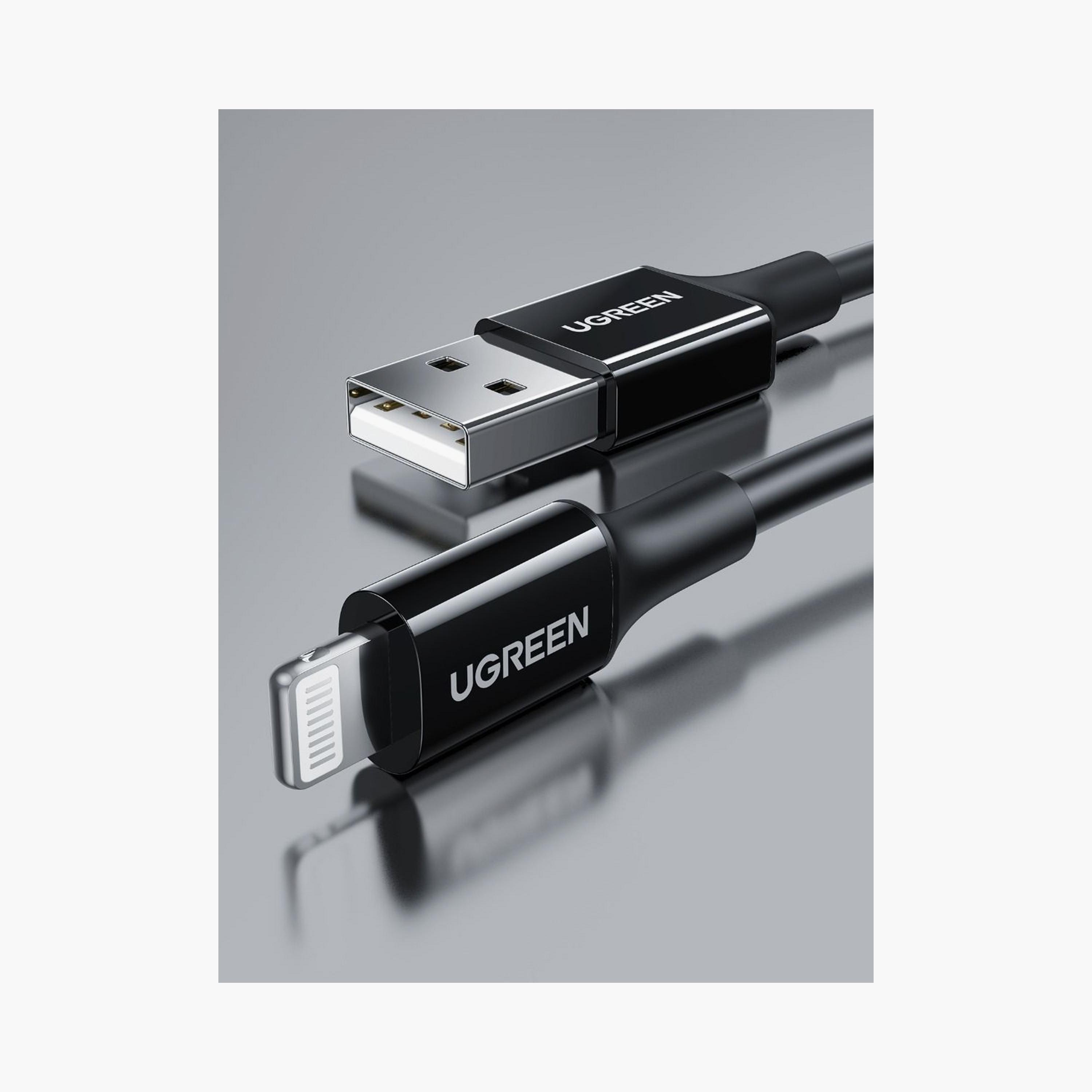 UGREEN Charging and Sync Data Cable USB to Lightning 2m - Black | 80823-electronics-portabledevices-image-4