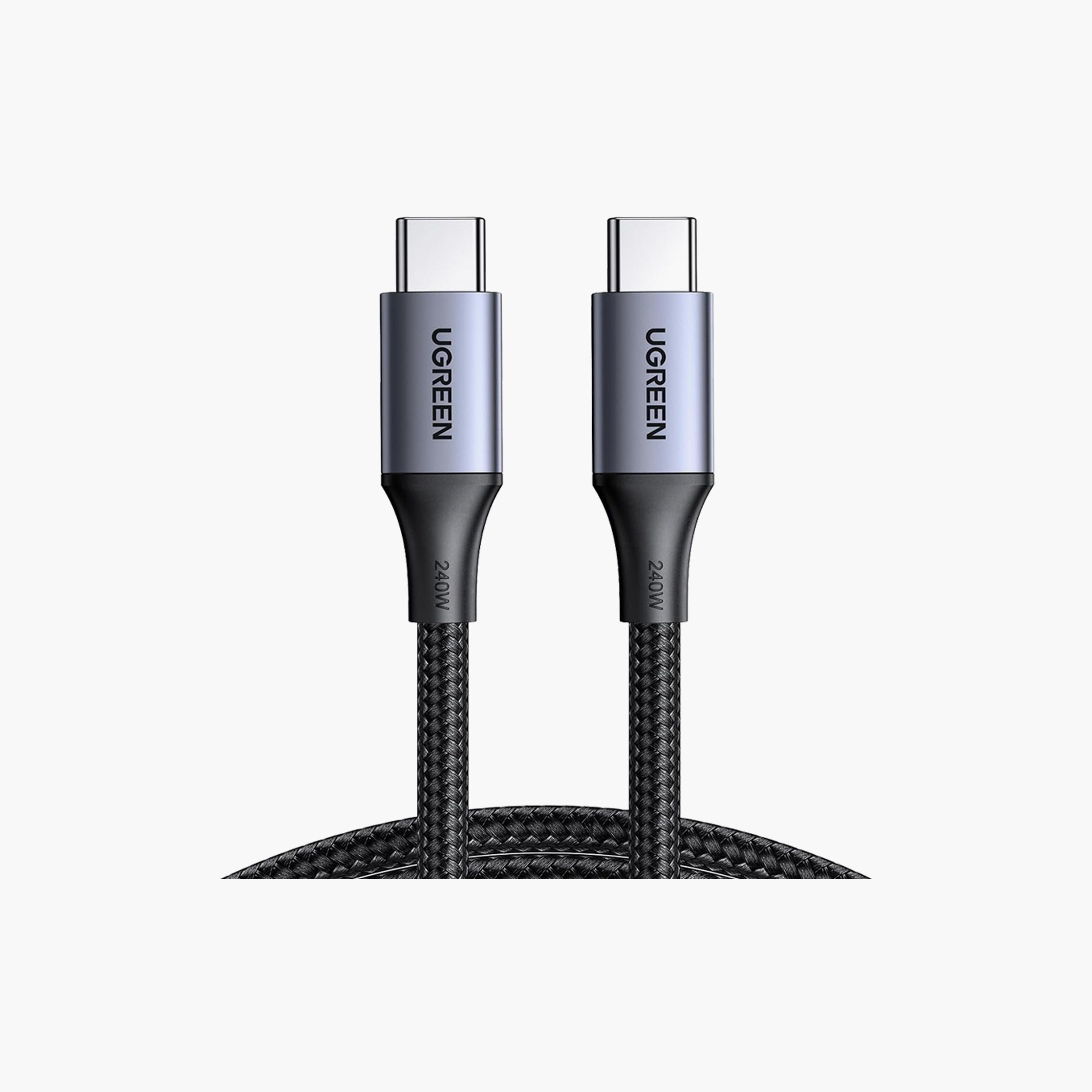 UGREEN Fast Charging Cable Braided USB-C to USB-C 2m 240W - Black | 90440-electronics-portabledevices-image-1