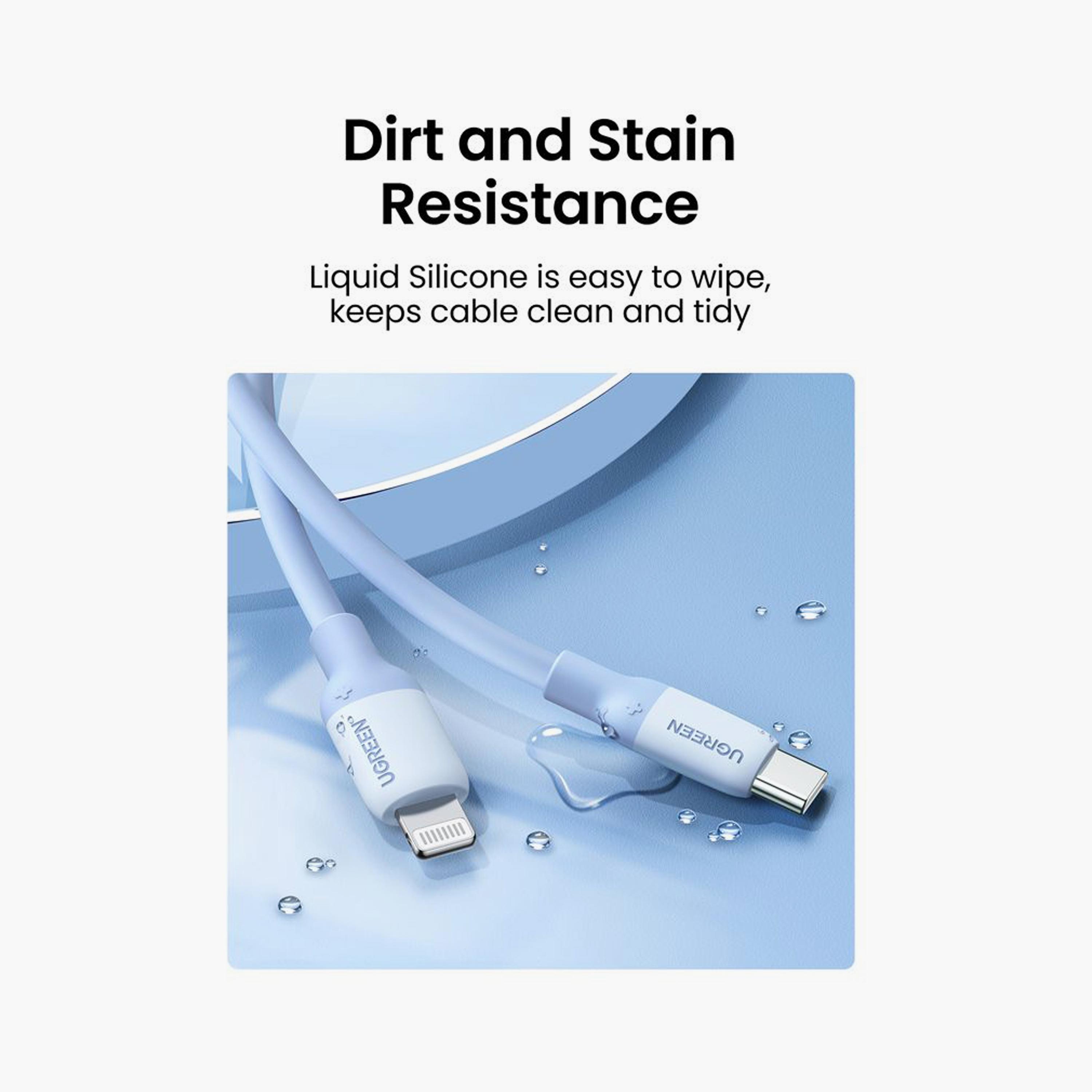 UGREEN USB-C to Lightning Silicone Cable 1m - Navy Blue | 20313-electronics-portabledevices-image-4