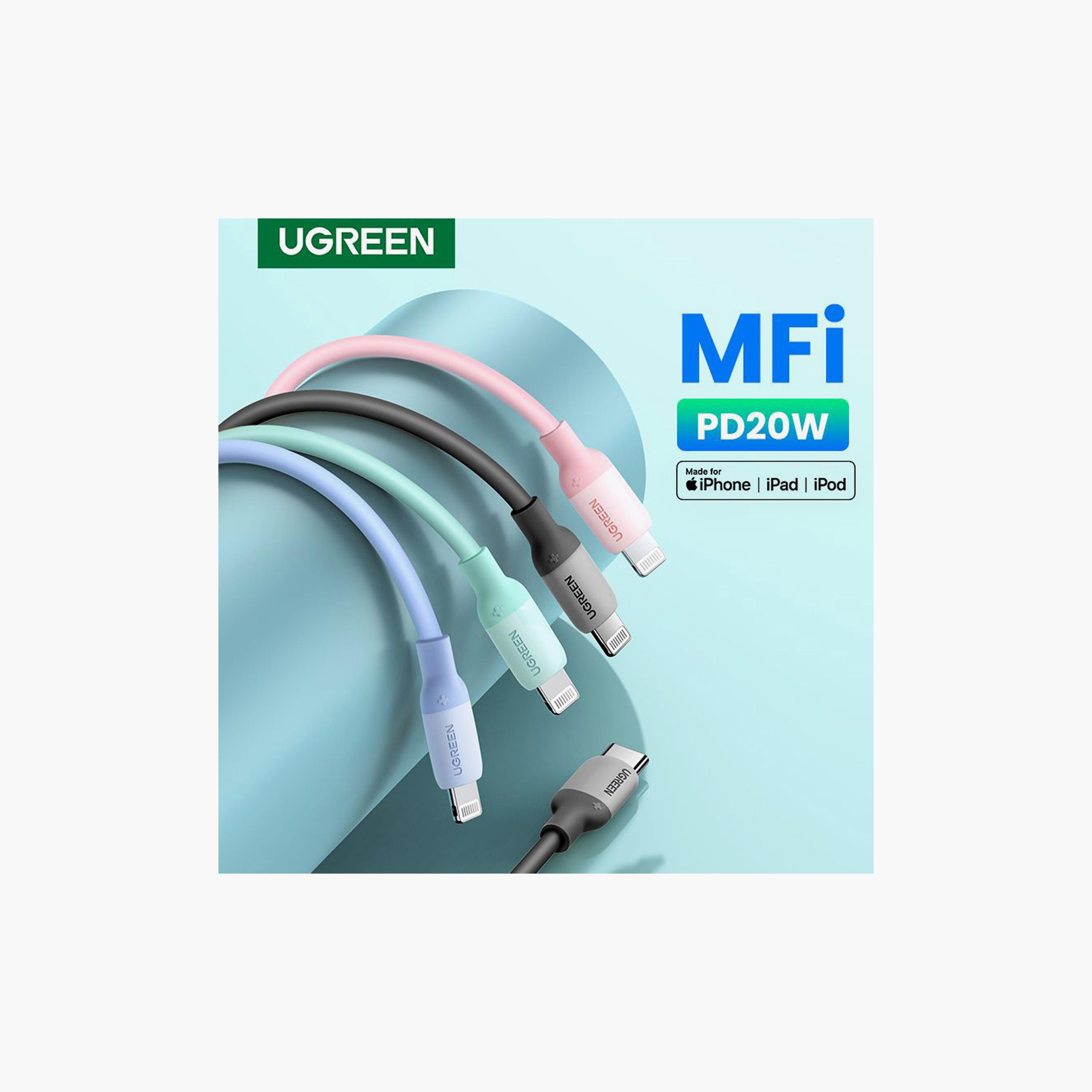 UGREEN USB-C to Lightning Silicone Cable 1m - Navy Blue | 20313-electronics-portabledevices-image-6