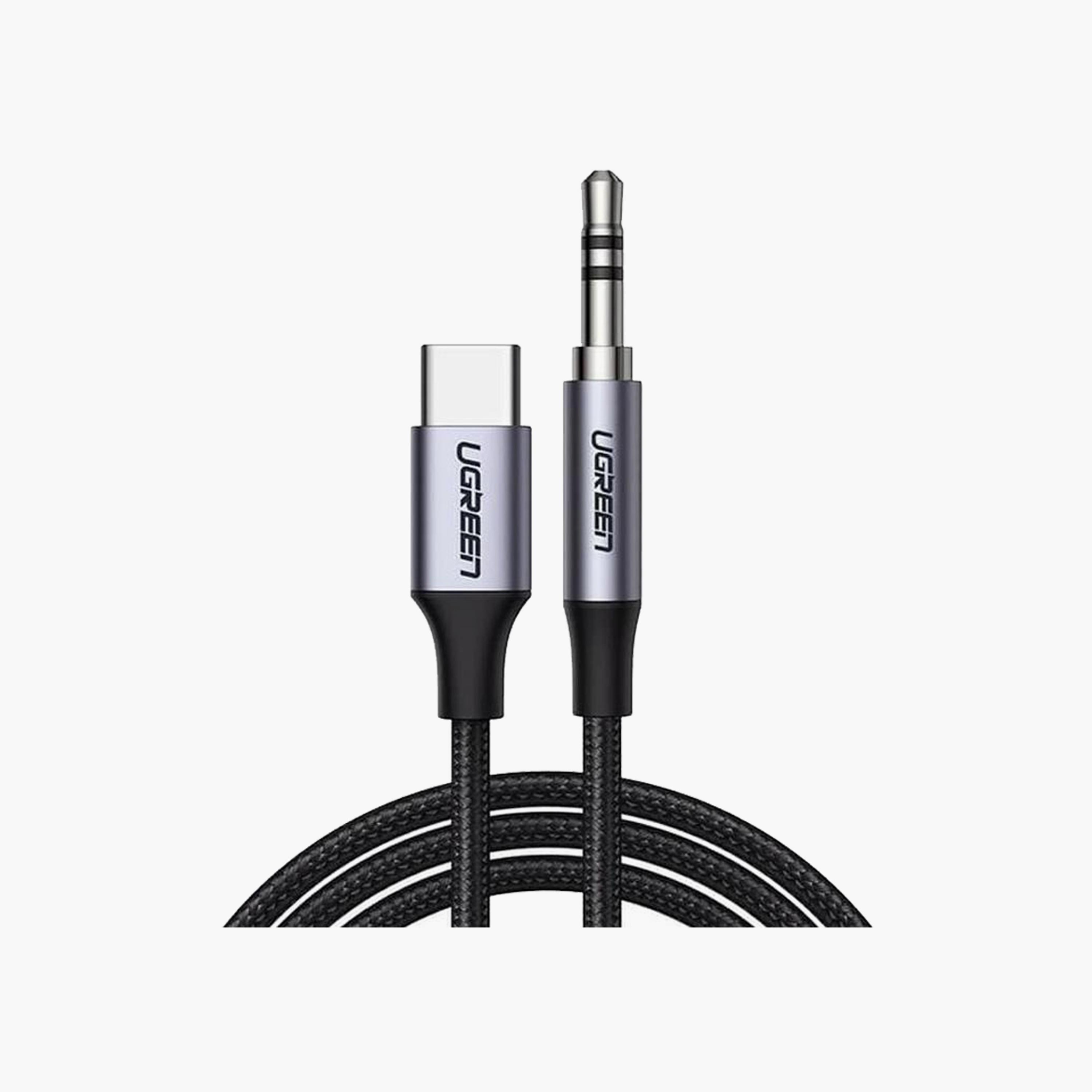 UGREEN Audio Cable USB-C To AUX 3.5mm Aluminum Shell 1m - Grey | 30633-electronics-portabledevices-image-1