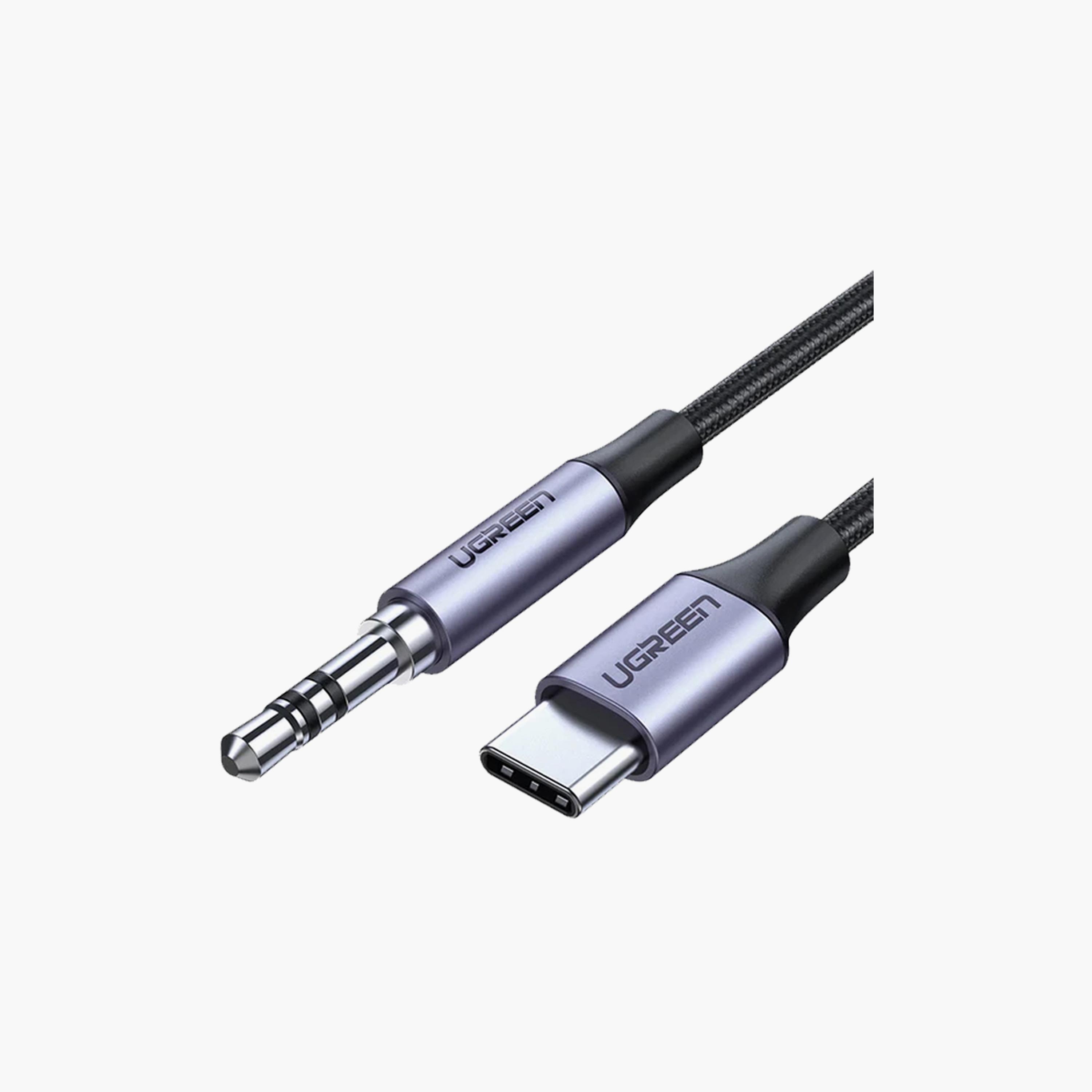 UGREEN Audio Cable USB-C To AUX 3.5mm Aluminum Shell 1m - Grey | 30633-electronics-portabledevices-image-2