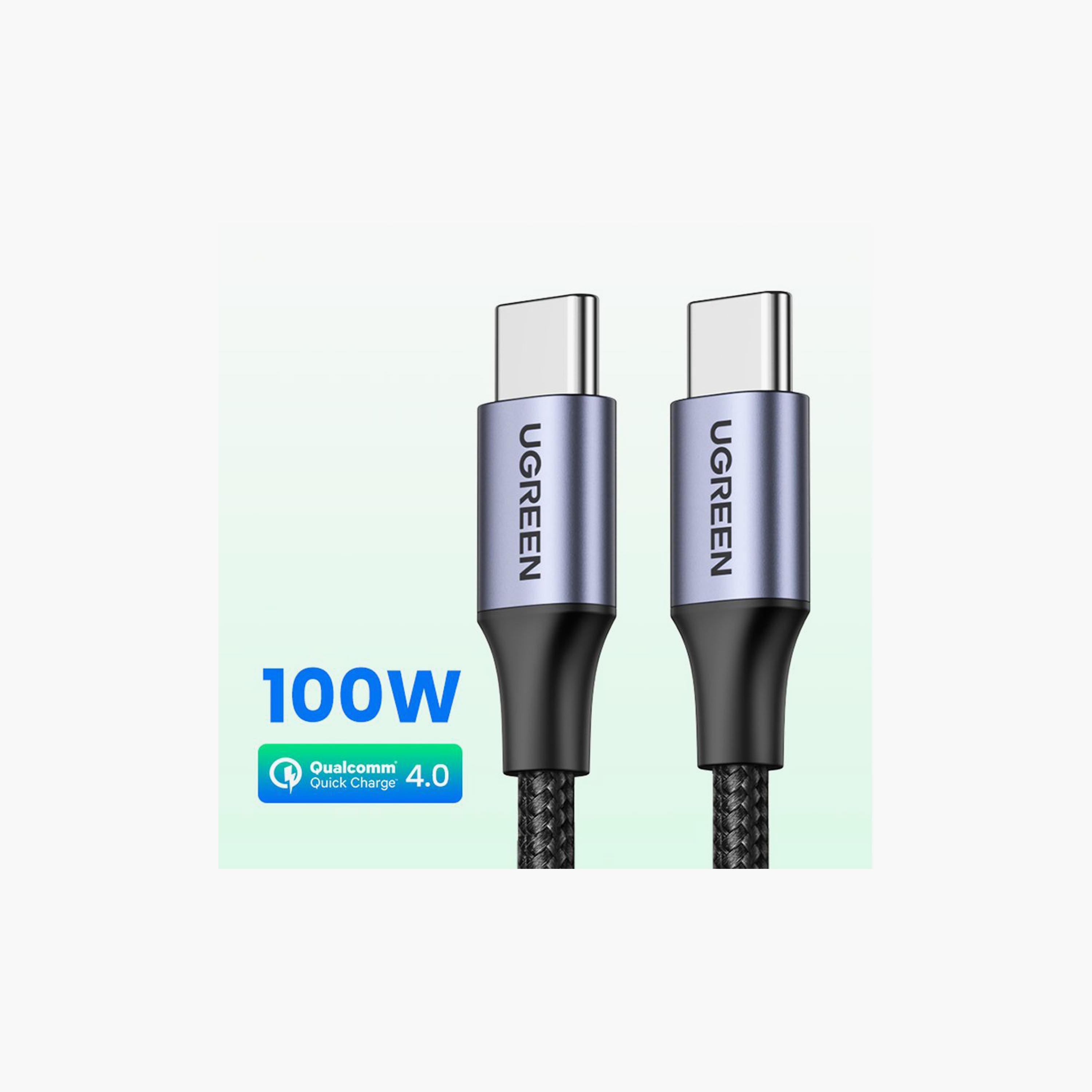 UGREEN USB 2.0 C M/M Round Cable Nickel Plating Aluminum Shell 2m - Black Grey | 50152-electronics-portabledevices-image-3