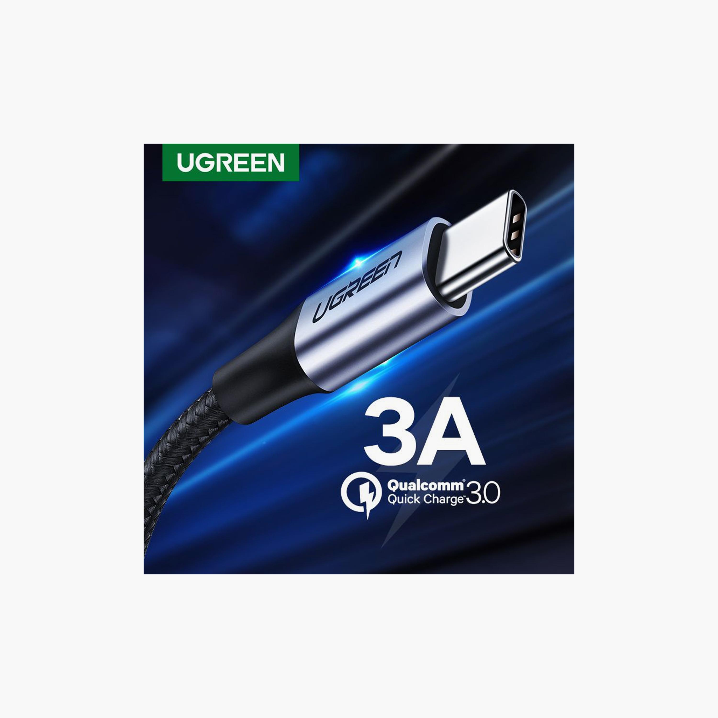 UGREEN USB-C Male to USB 2.0 Male Cable Aluminum Braid 3m - Space Grey | 60408-electronics-portabledevices-image-2