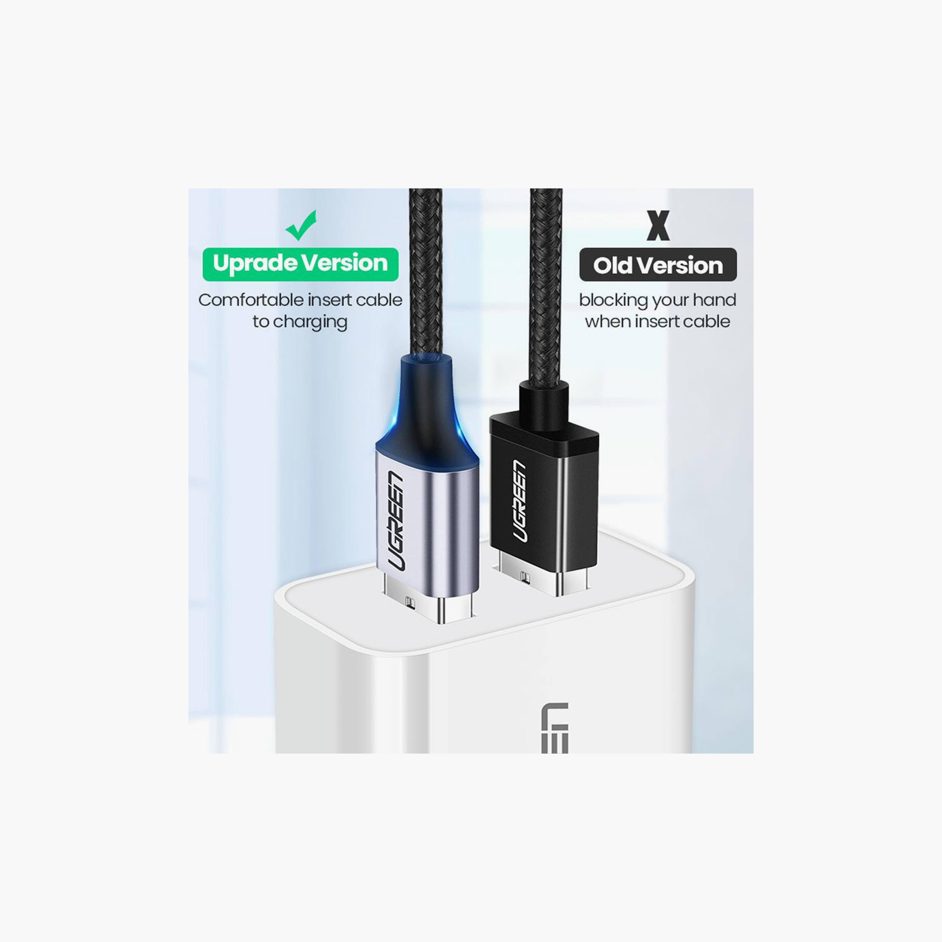 UGREEN USB-C Male to USB 2.0 Male Cable Aluminum Braid 3m - Space Grey | 60408-electronics-portabledevices-image-5