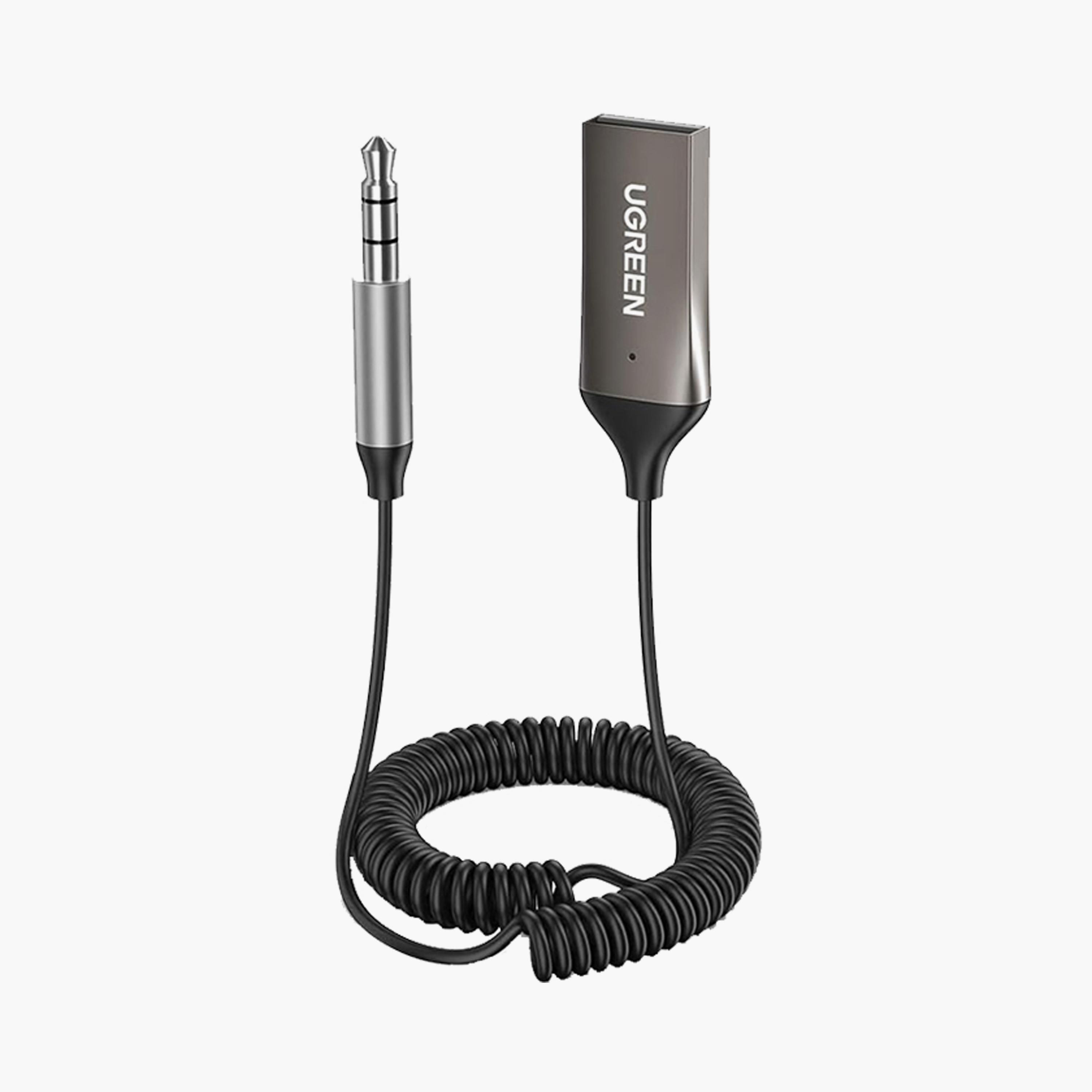 UGREEN Aux to Bluetooth 5.0 Adapter with Mic - Space Grey | 70601-electronics-portabledevices-image-1