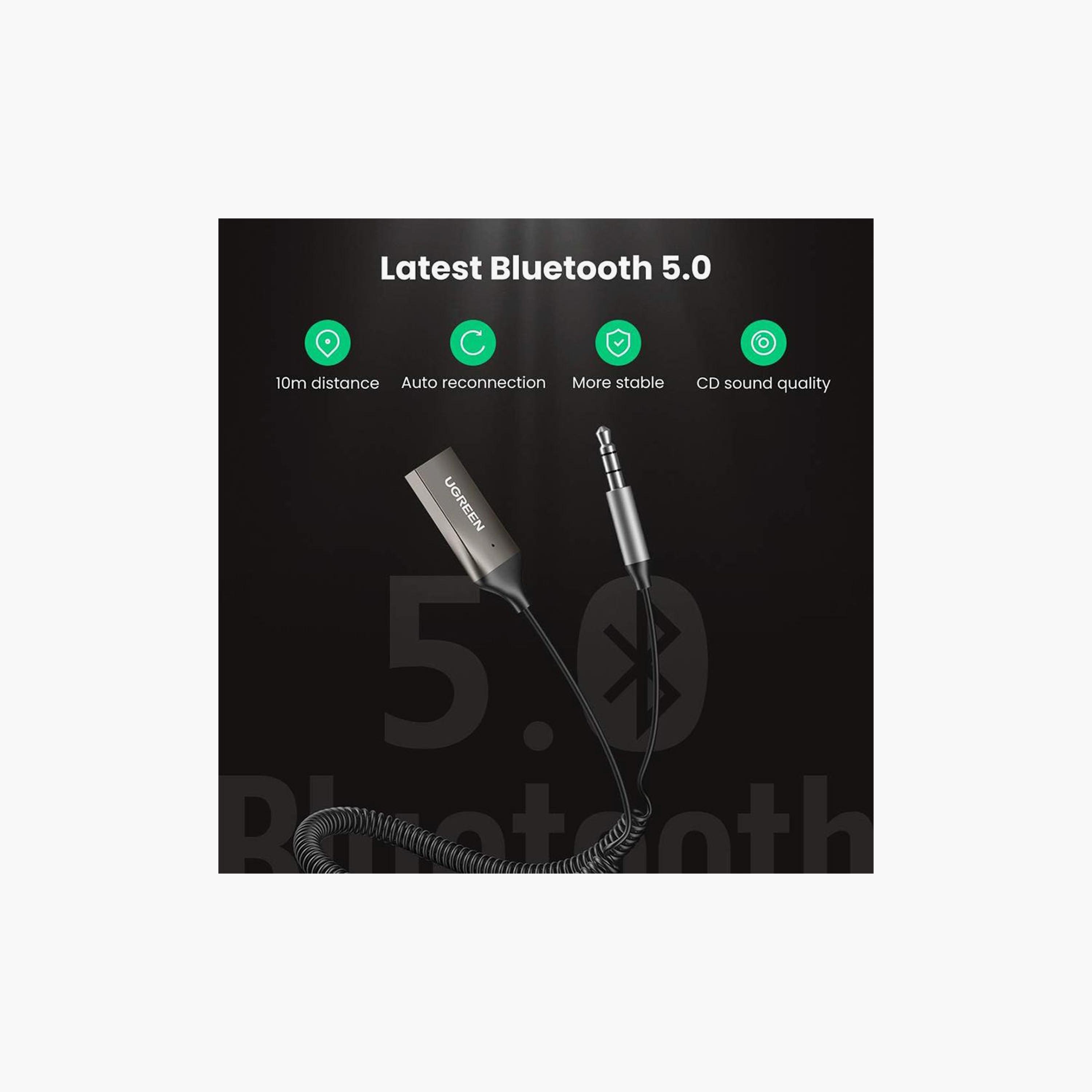 UGREEN Aux to Bluetooth 5.0 Adapter with Mic - Space Grey | 70601-electronics-portabledevices-image-6