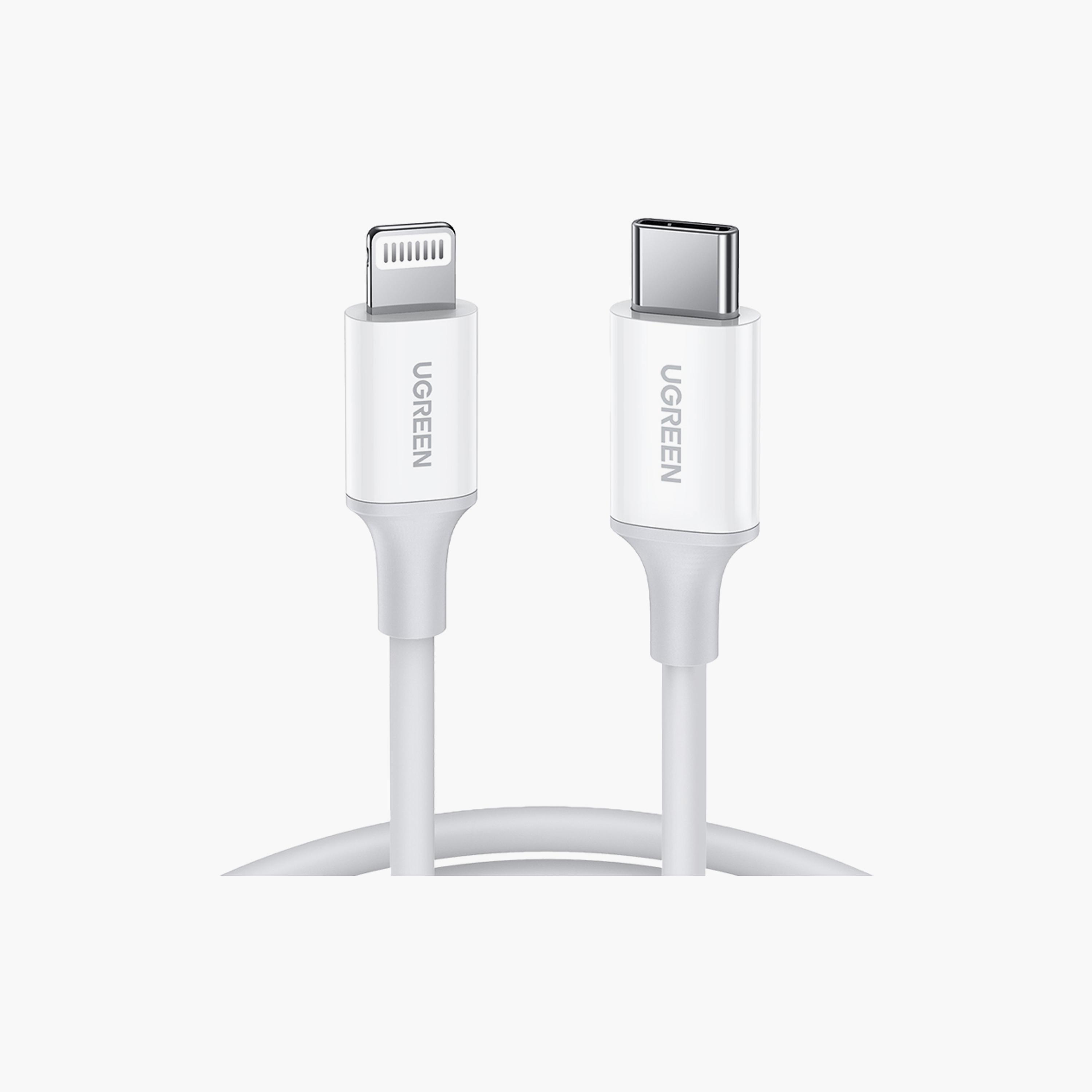 UGREEN Charging and Sync Data Cable USB-C to Lightning 1m - White | 10493-electronics-portabledevices-image-1