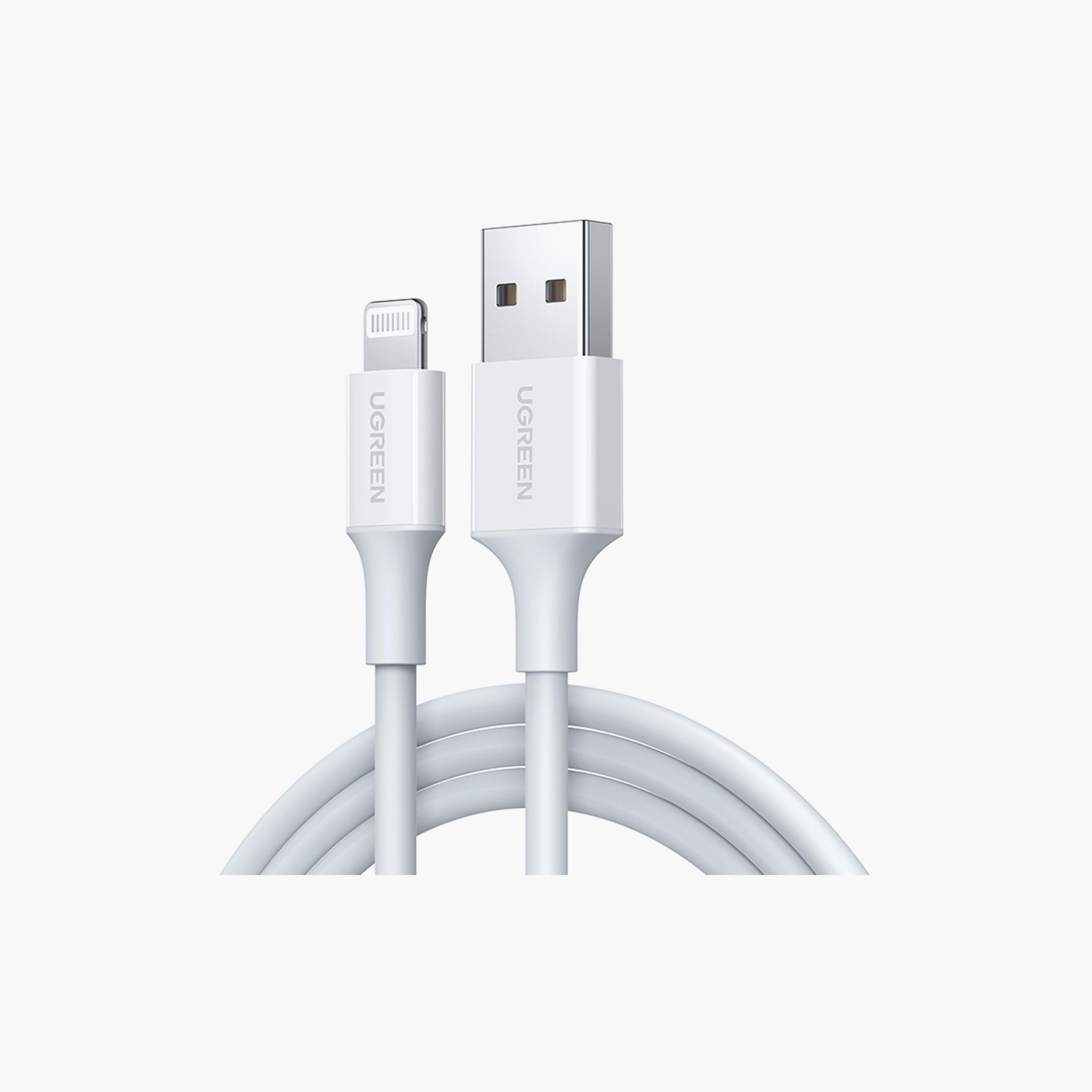 UGREEN Charging and Sync Data Cable USB to Lightning 2m - White | 20730-electronics-portabledevices-image-1