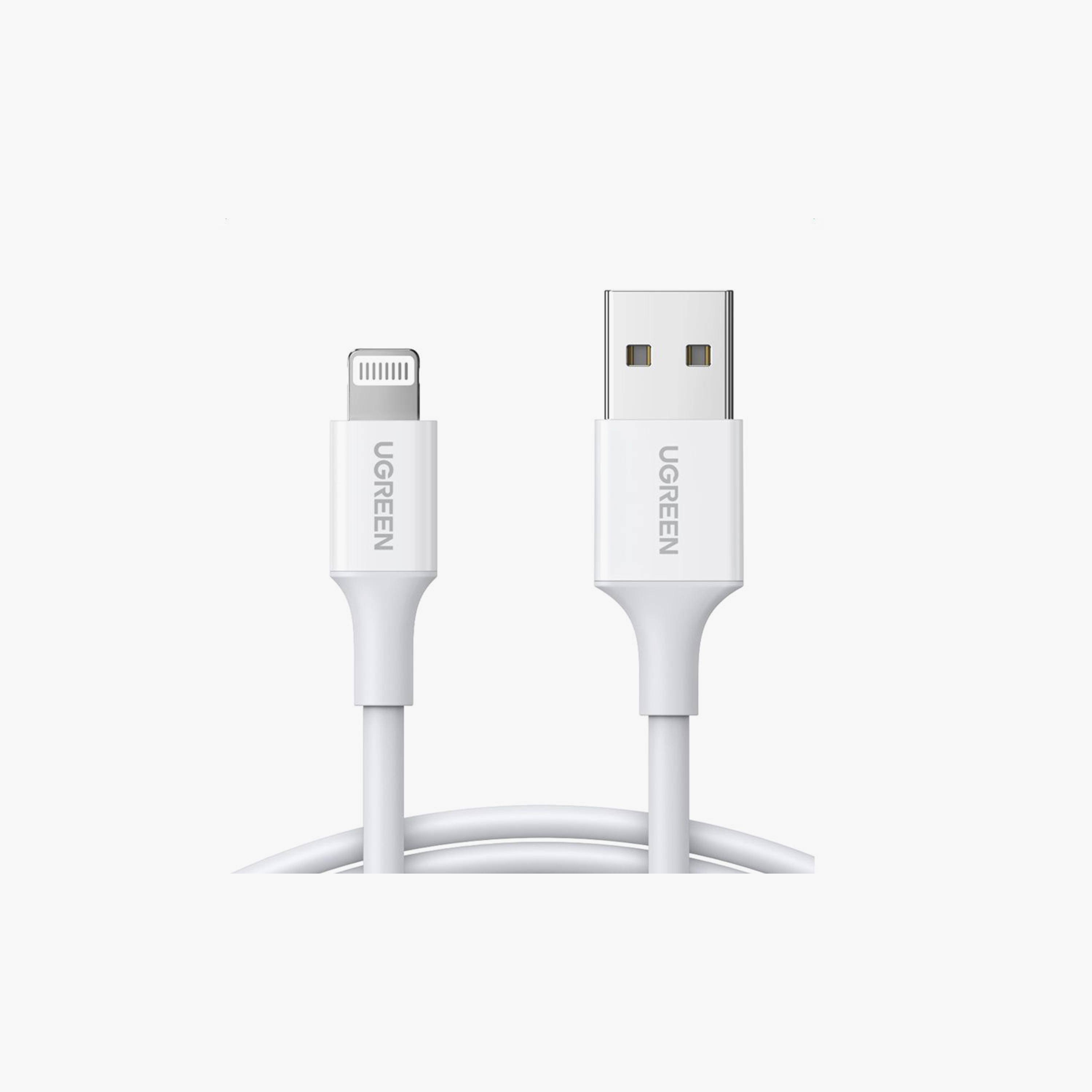 UGREEN Charging and Sync Data Cable USB to Lightning 2m - White | 20730-electronics-portabledevices-image-2