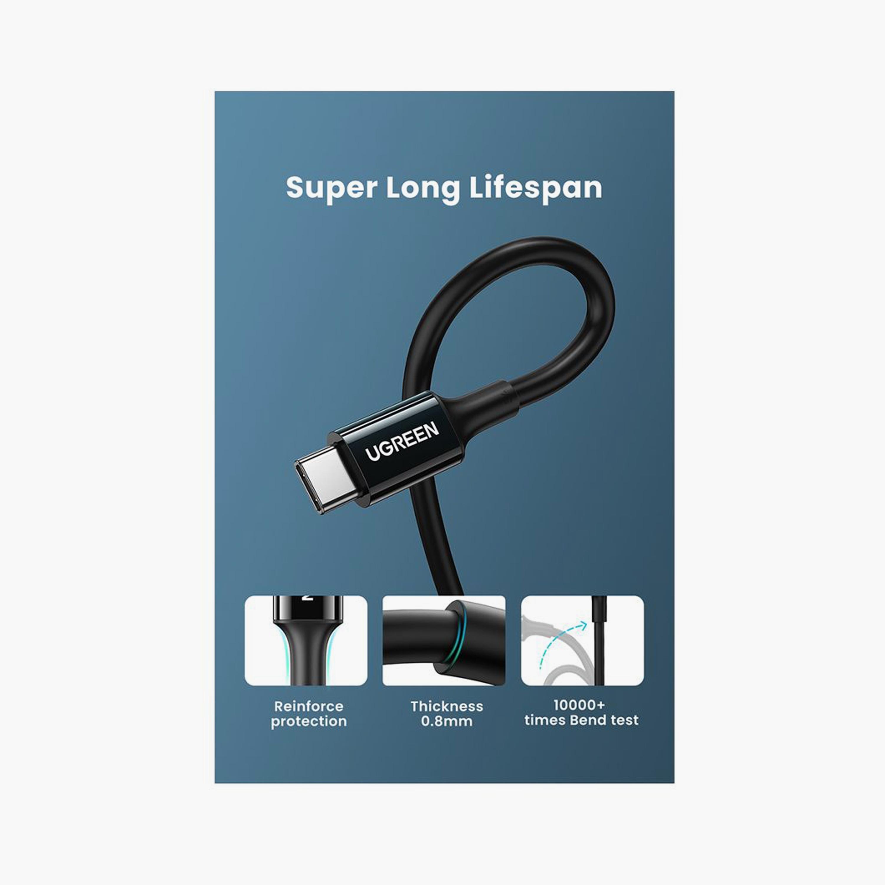 UGREEN USB 2.0 Type-C Male to Male Cable 5A 1m - White | 60551-electronics-portabledevices-image-2