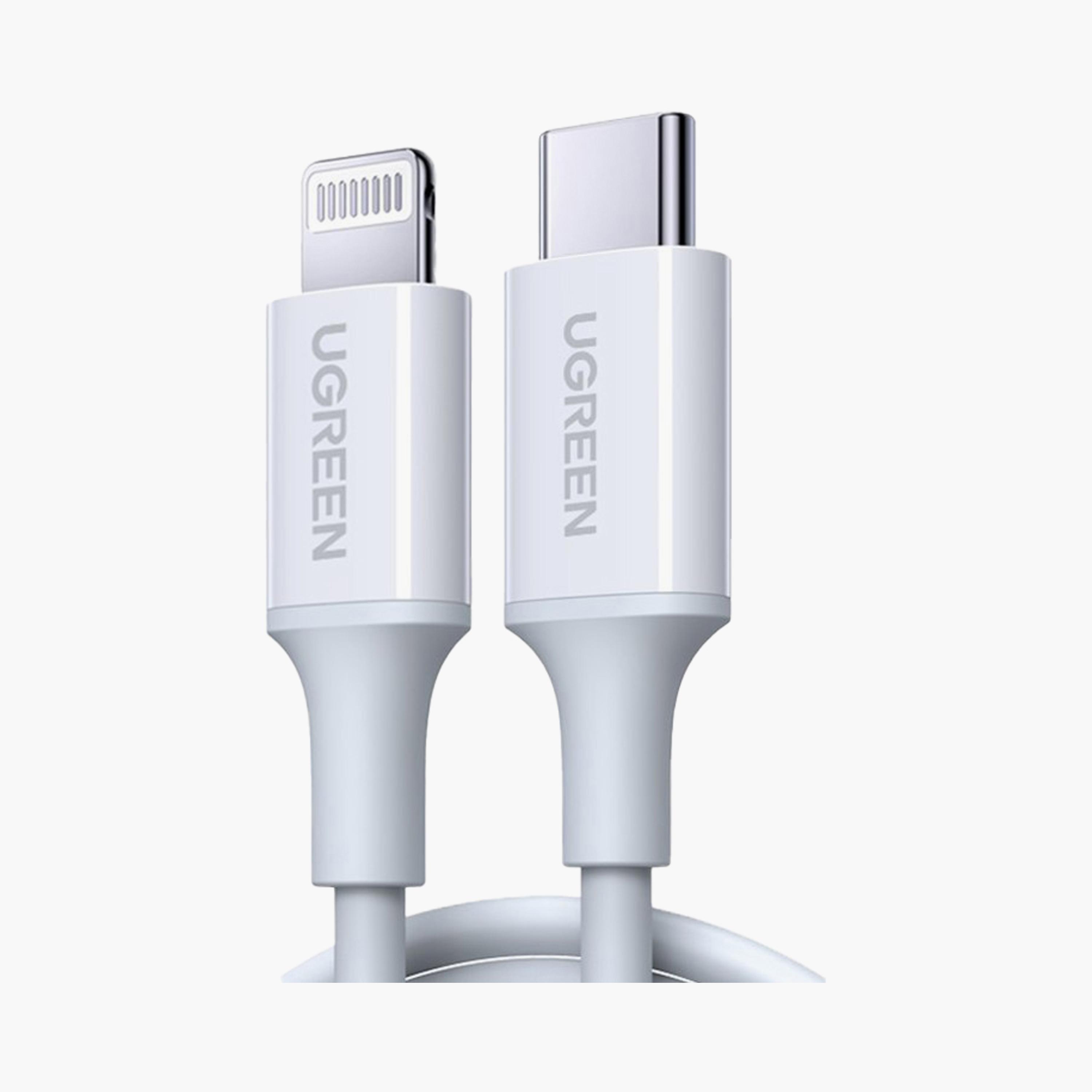 UGREEN USB-C to Lightning M/M Cable Rubber Shell 2m - White | 60749-electronics-portabledevices-image-1