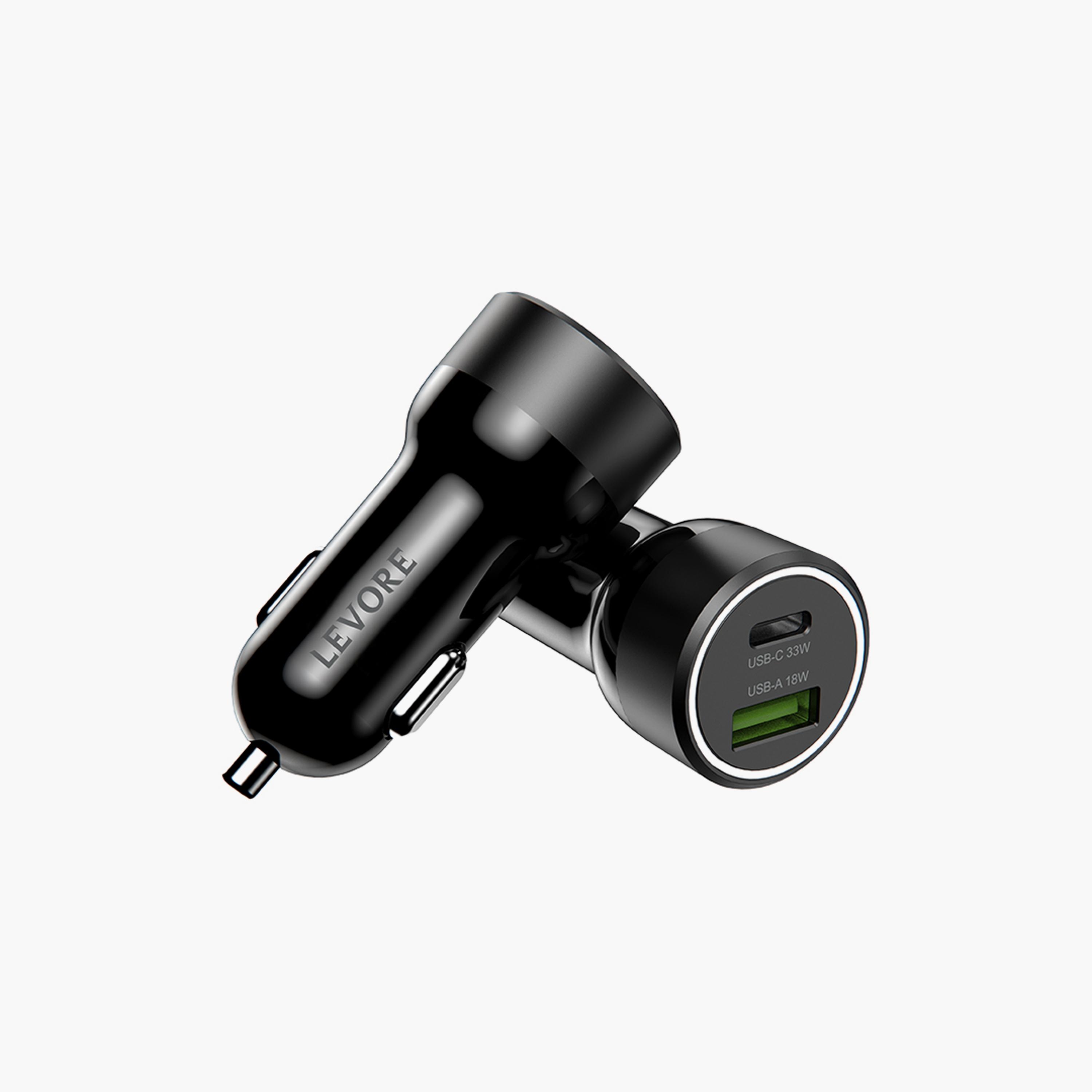 Levore Car Charger 51W USB-C PD and USB-A- Black | LGC121-BK-electronics-accessories-mobileaccesories-image-4