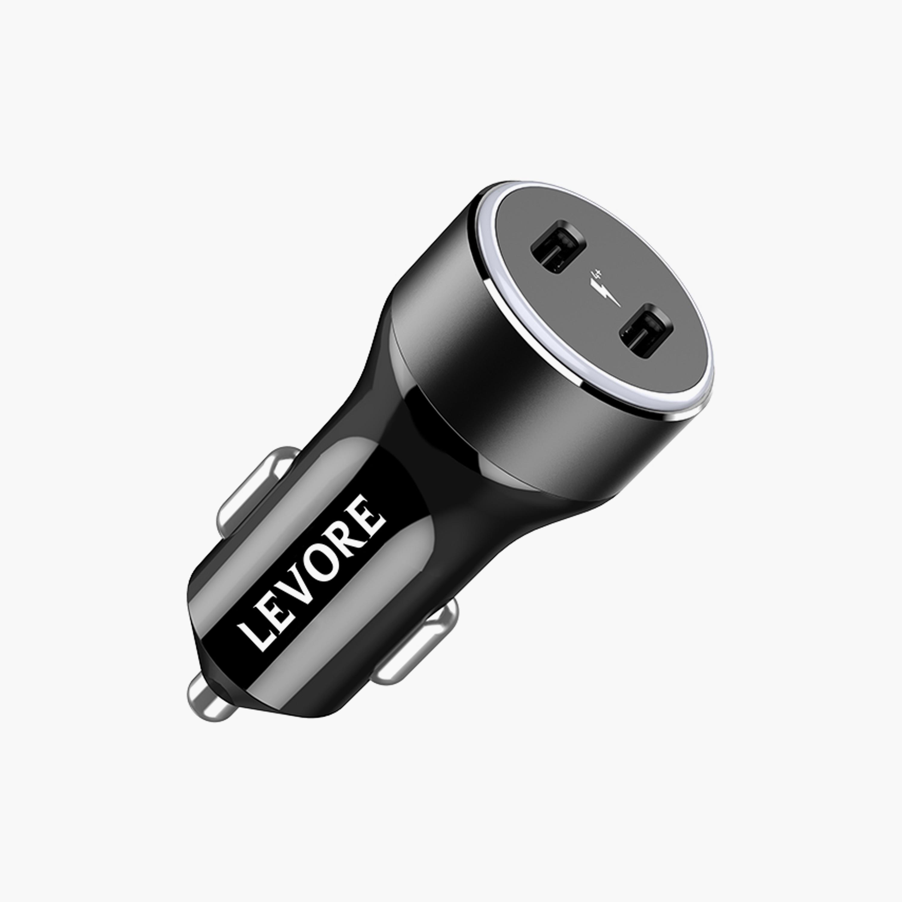 Levore Car Charger 54W 2X USB-C PD Ports - Black | LGC122-BK-electronics-accessories-mobileaccesories-image-5