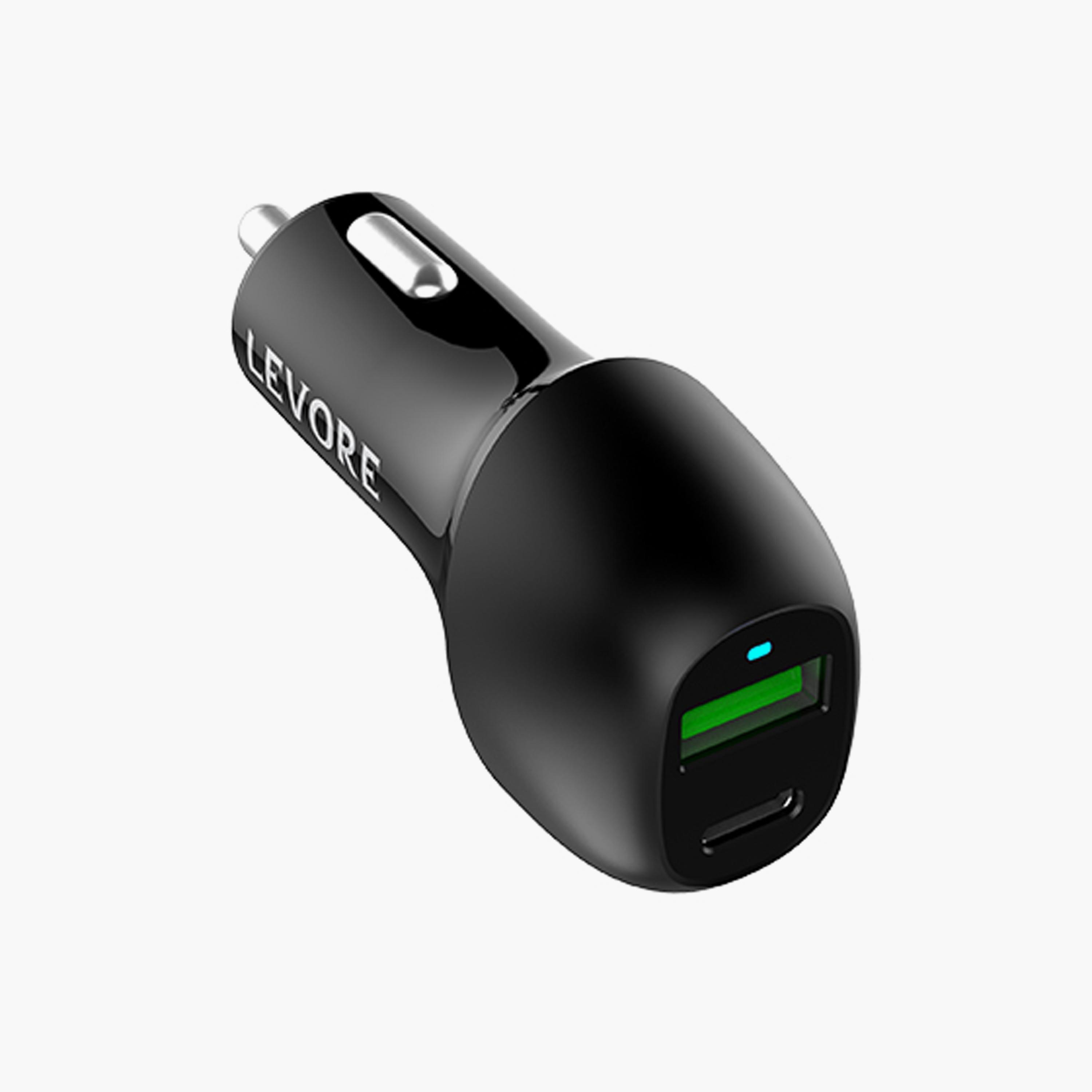 Levore Car Charger 45W USB-C PD and USB - Black | LGC123-BK-electronics-accessories-mobileaccesories-image-3