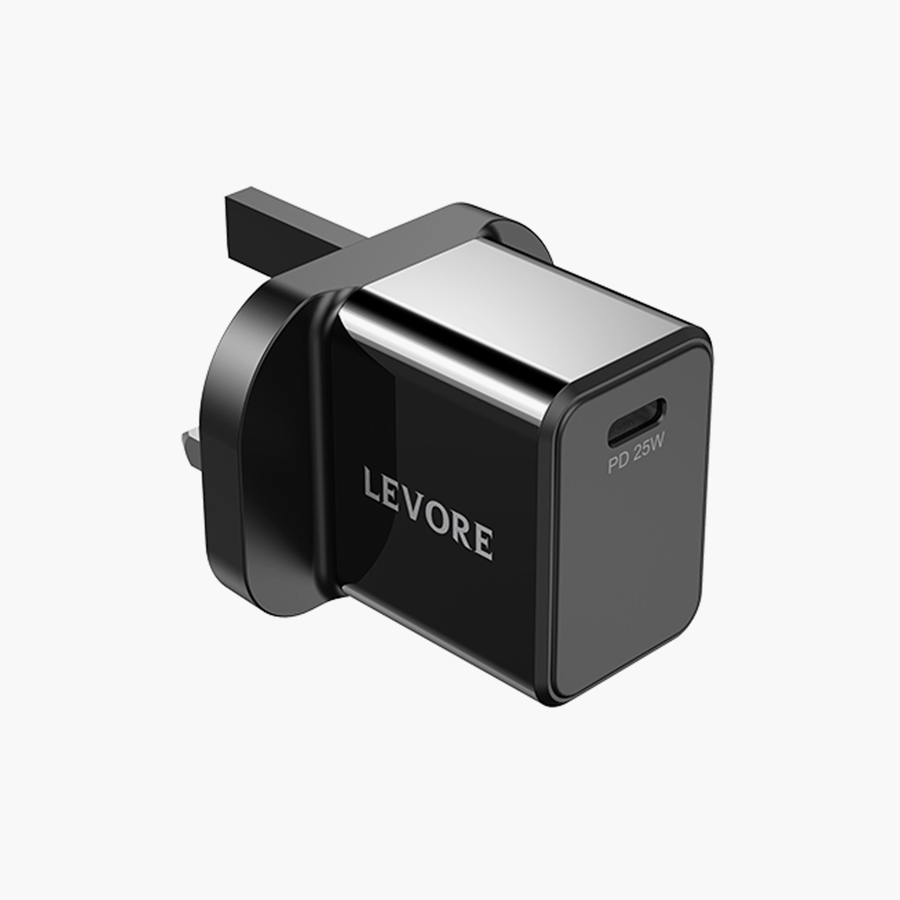 Levore Wall Charger 25W USB-C PD Adapter - Black | LGW111-BK-electronics-accessories-mobileaccesories-image-1