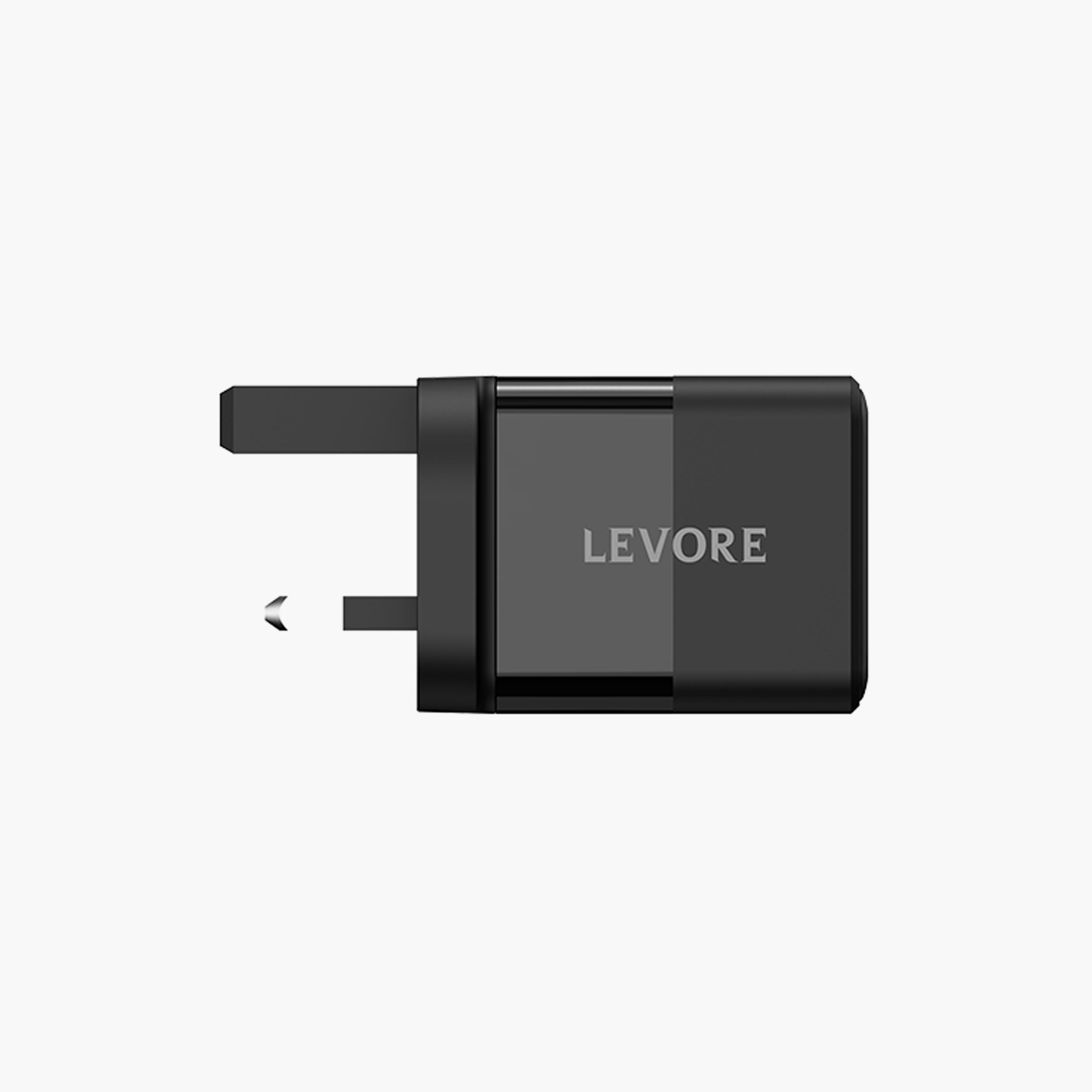 Levore Wall Charger 20W USB-C PD and USB-A Port - Black | LGW122-BK-electronics-accessories-mobileaccesories-image-3