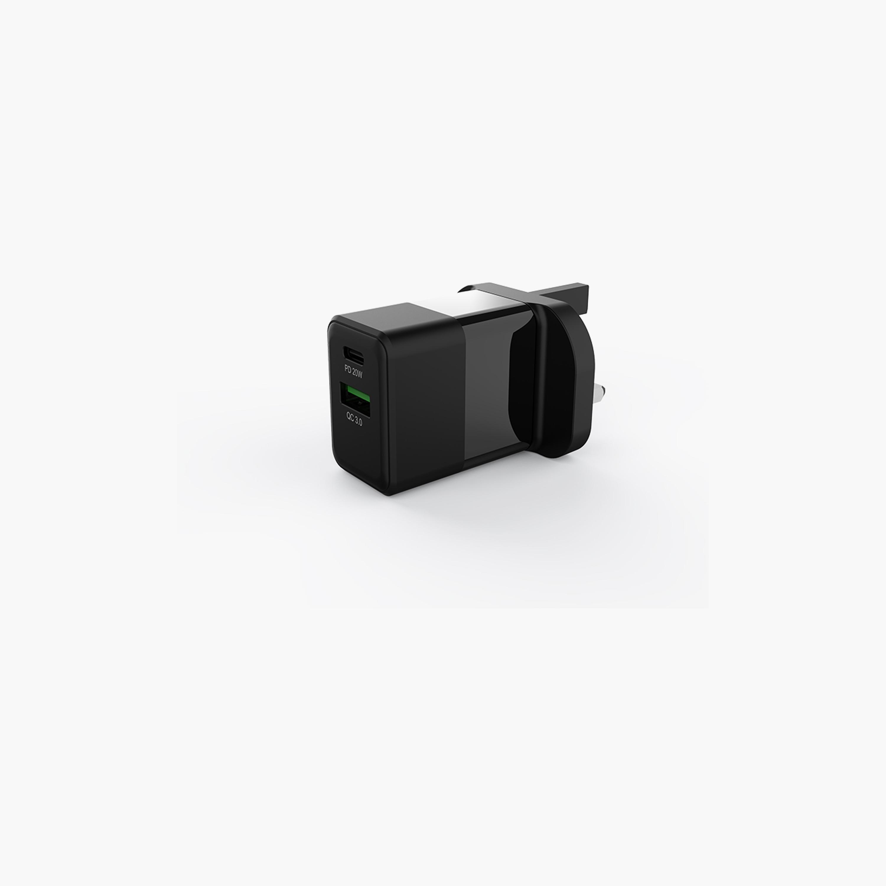 Levore Wall Charger 20W USB-C PD and USB-A Port - Black | LGW122-BK-electronics-accessories-mobileaccesories-image-4