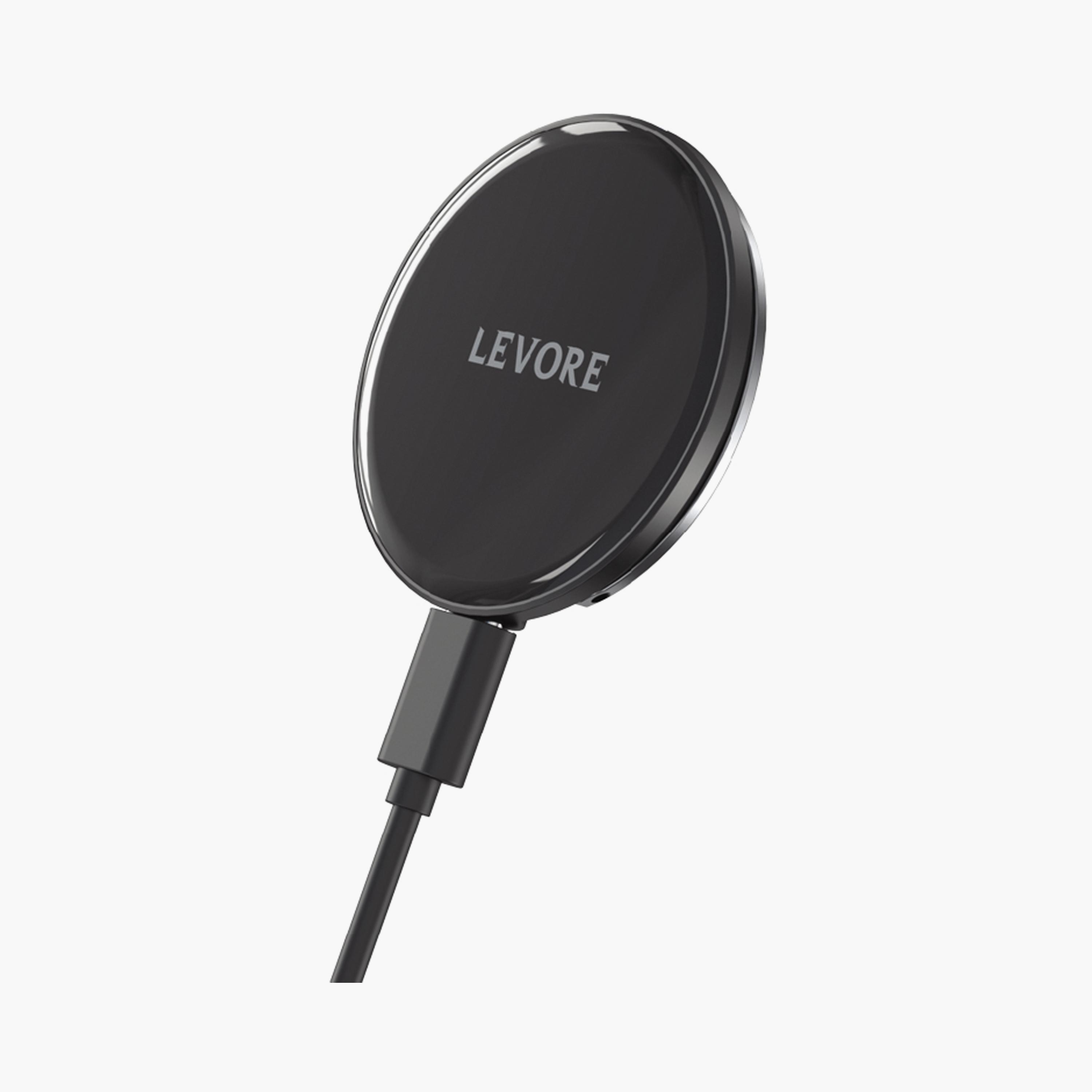 Levore Magnetic Wireless Charging PAD 15W with folding ring - Black | LGW411-BK-electronics-accessories-mobileaccesories-image-1