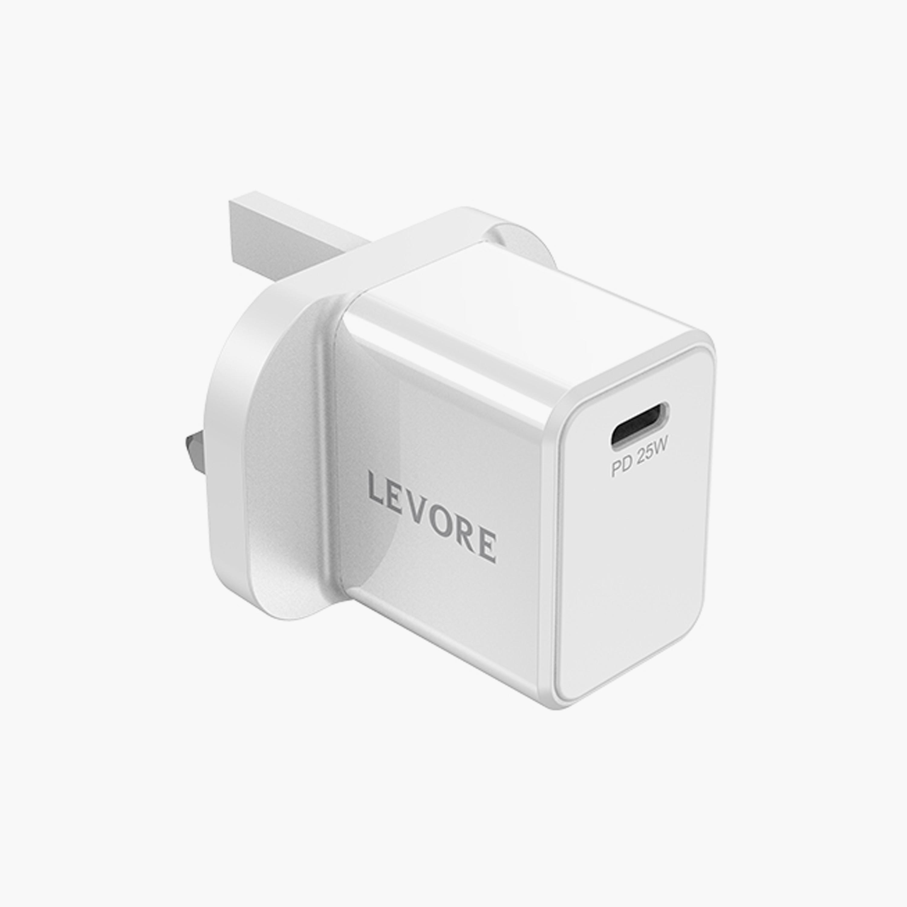 Levore Wall Charger 25W USB-C PD Adapter - White | LGW111-WH-electronics-accessories-mobileaccesories-image-1