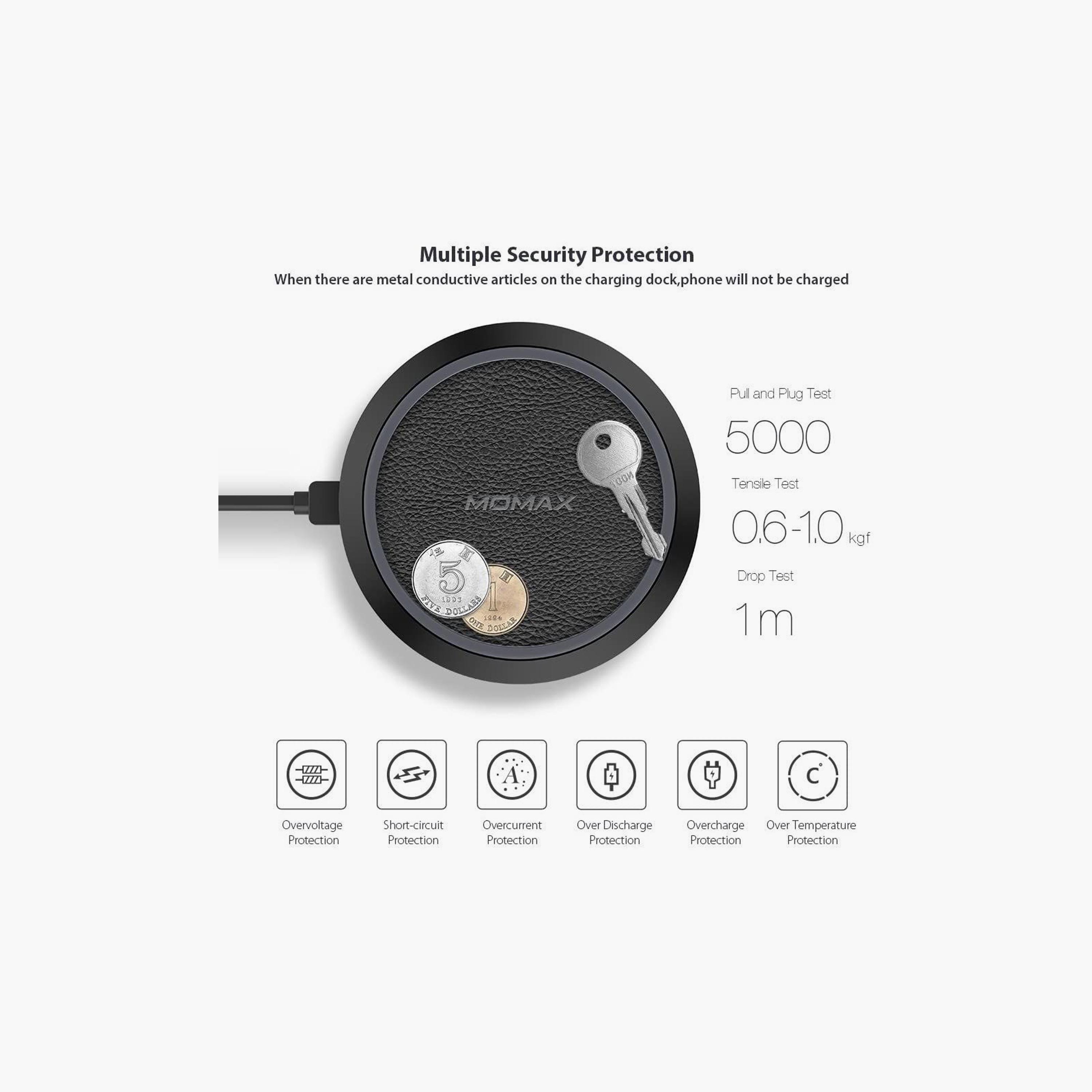 Momax Q.Pad Wireless Charger 10W - Black | UD3D-electronics-accessories-mobileaccesories-image-3